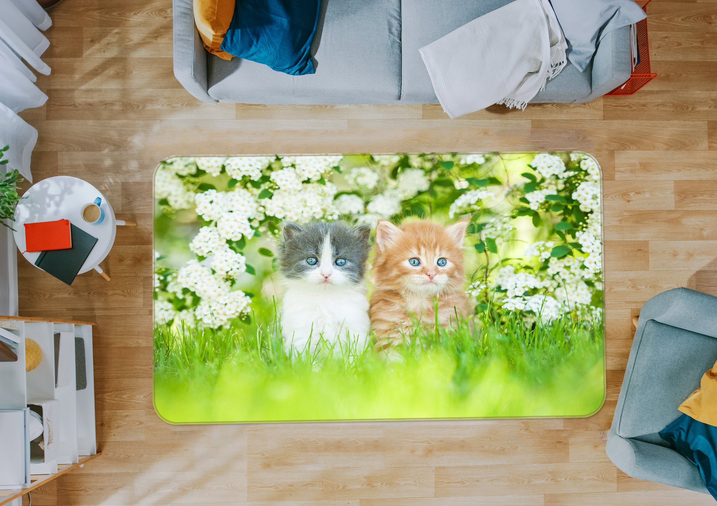 3D Grassland Kitten 37090 Non Slip Rug Mat