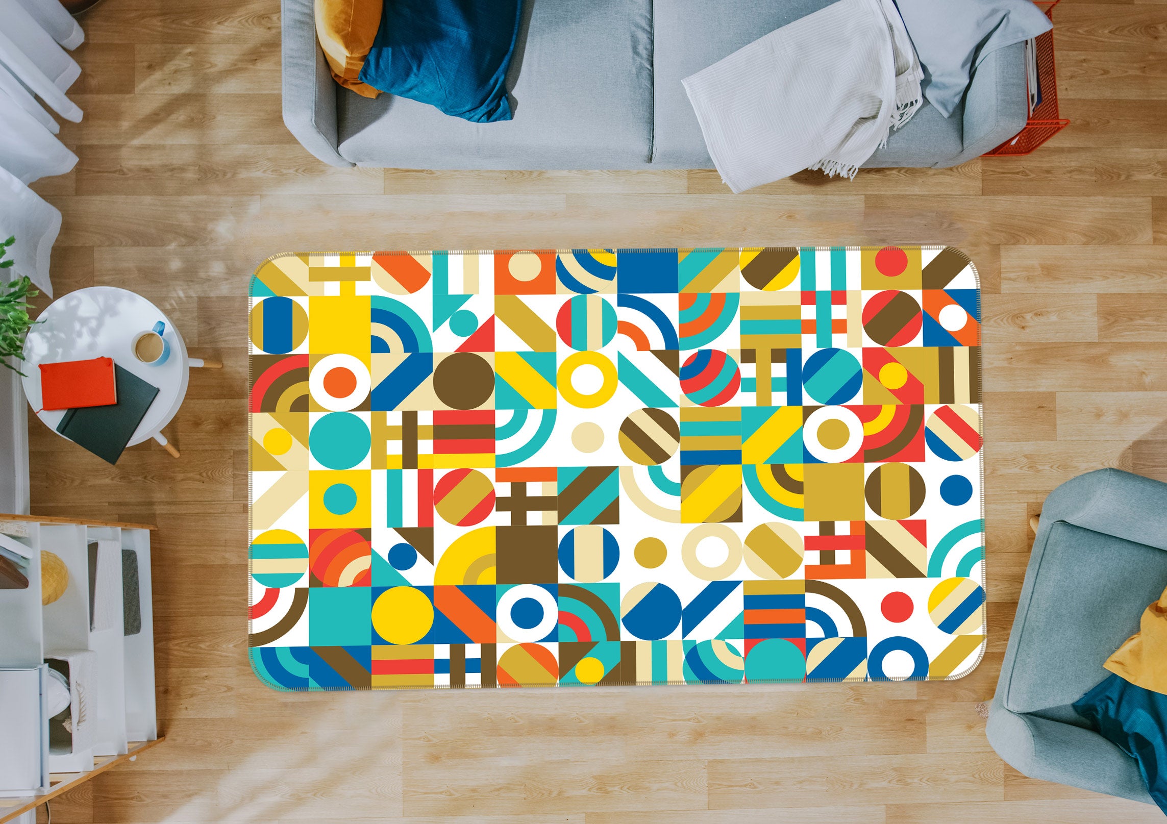 3D Color Pattern 30037 Non Slip Rug Mat