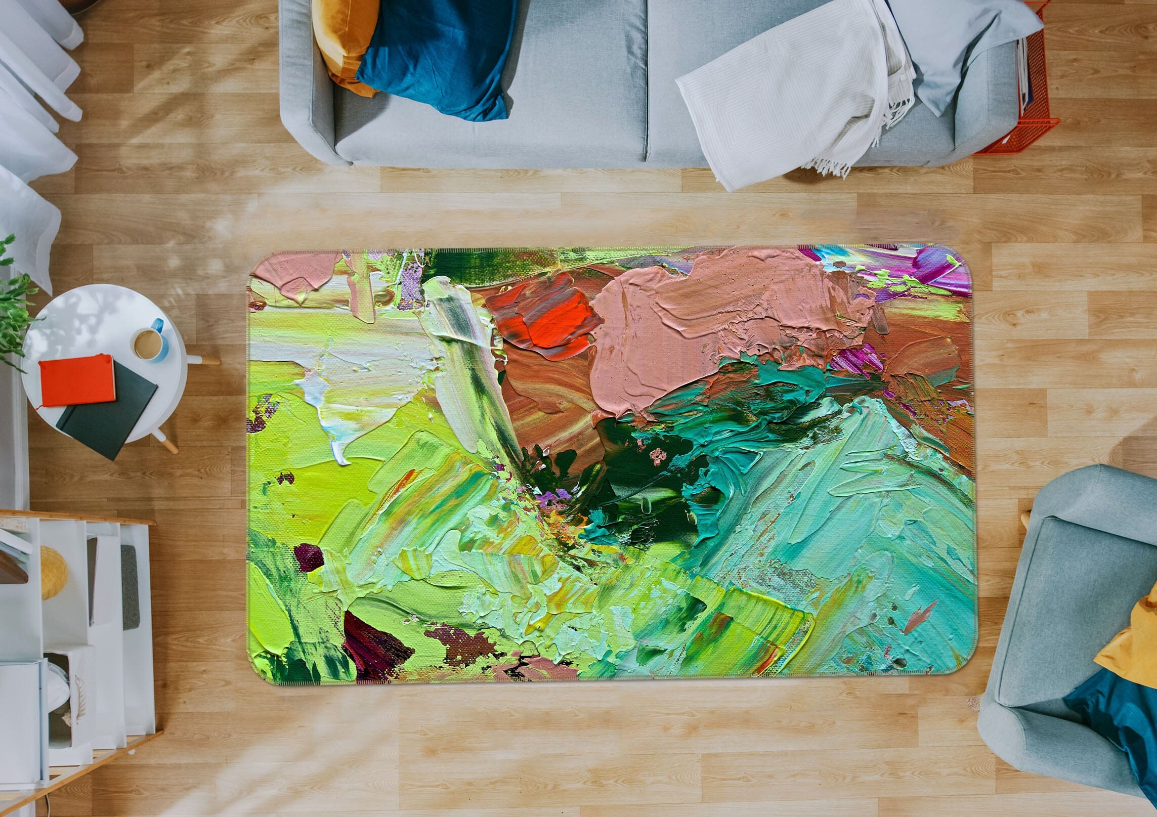 3D Abstract Pattern 1069 Allan P. Friedlander Rug Non Slip Rug Mat Mat AJ Creativity Home