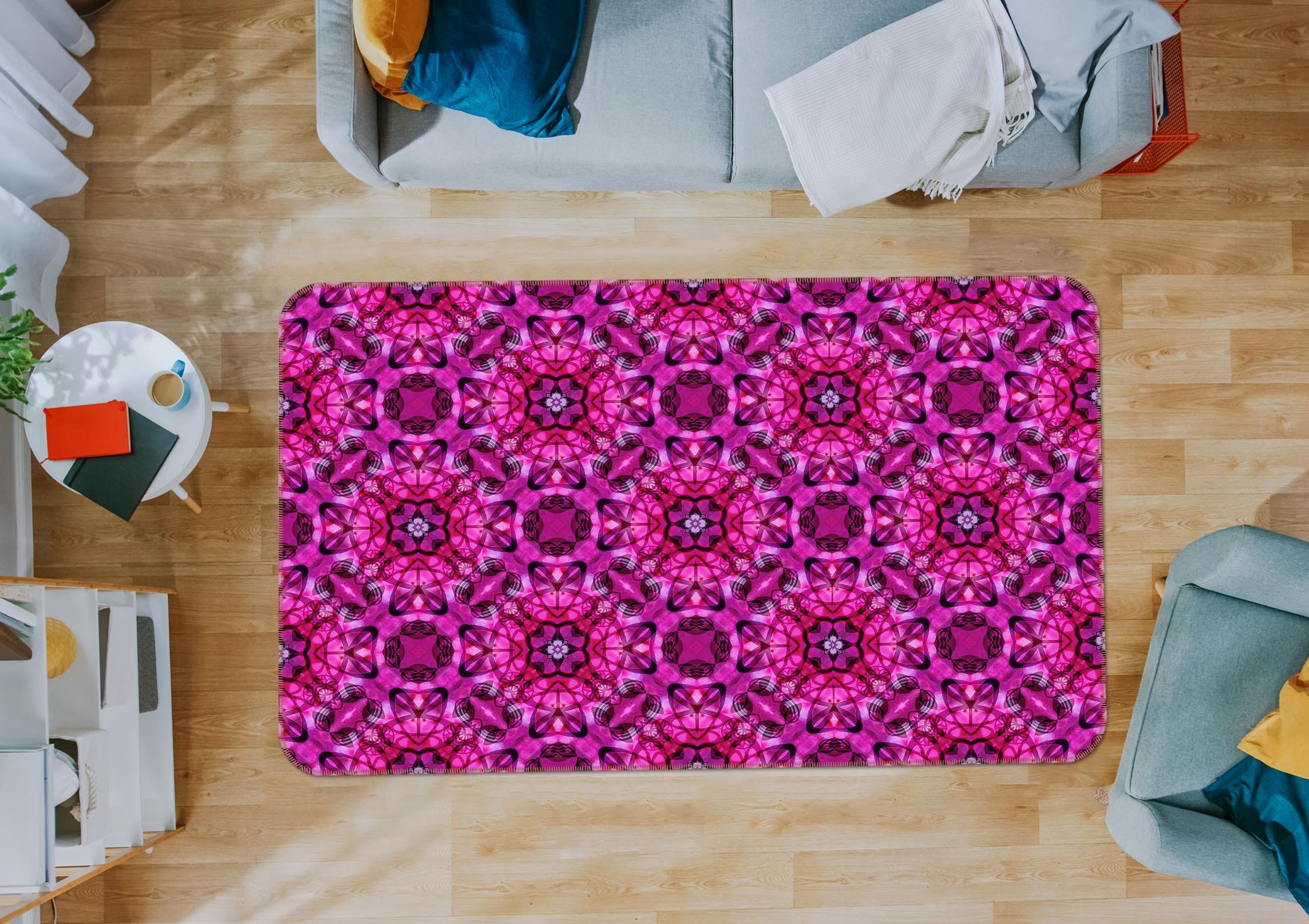 3D Purpple Pattern 1007 Shandra Smith Rug Non Slip Rug Mat Mat AJ Creativity Home