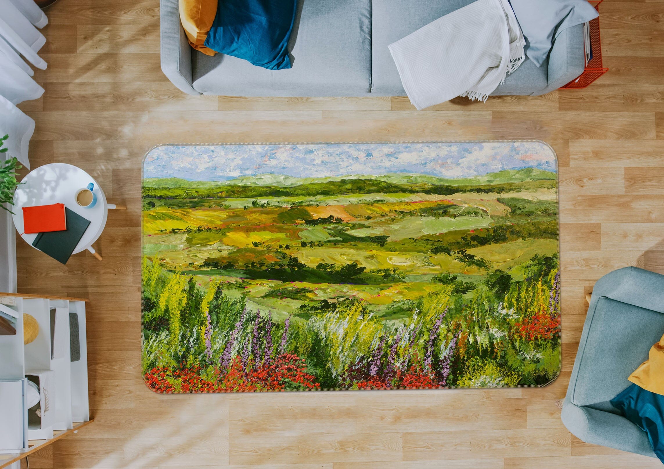 3D Golden Steppe 1024 Allan P. Friedlander Rug Non Slip Rug Mat Mat AJ Creativity Home