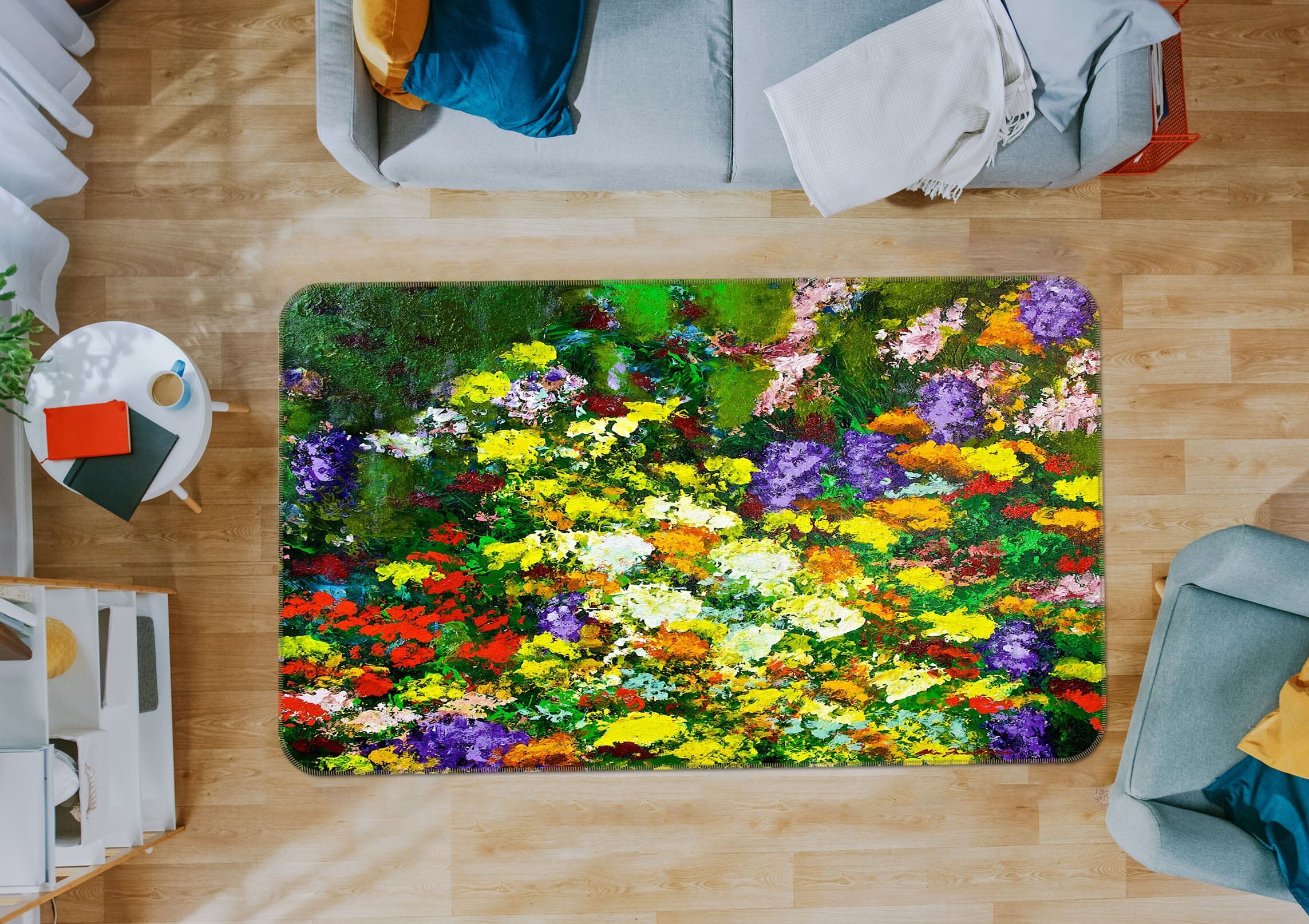 3D Beautiful Flowers 1066 Allan P. Friedlander Rug Non Slip Rug Mat Mat AJ Creativity Home