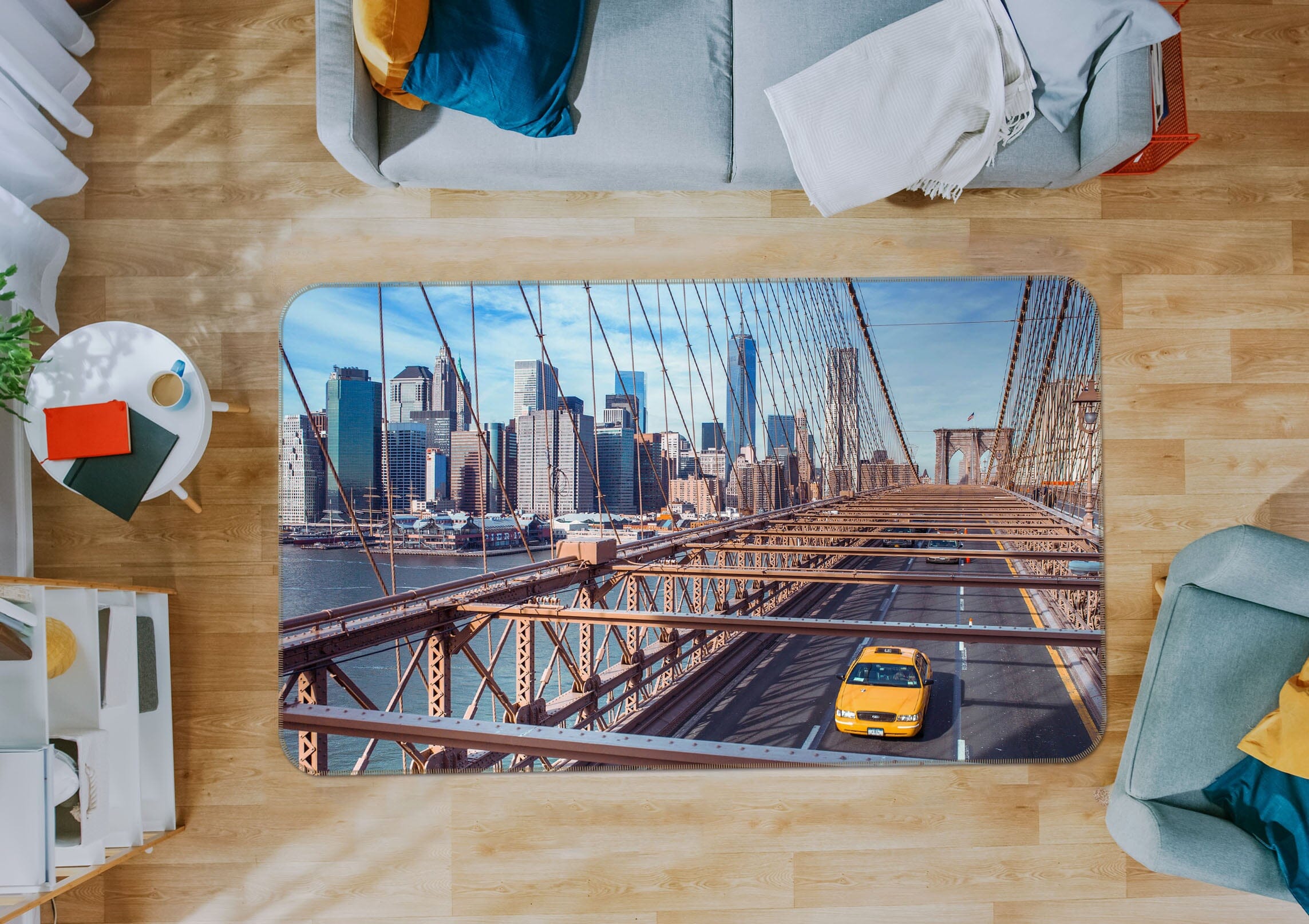 3D Waterfront City 3018 Assaf Frank Rug Non Slip Rug Mat Mat AJ Creativity Home