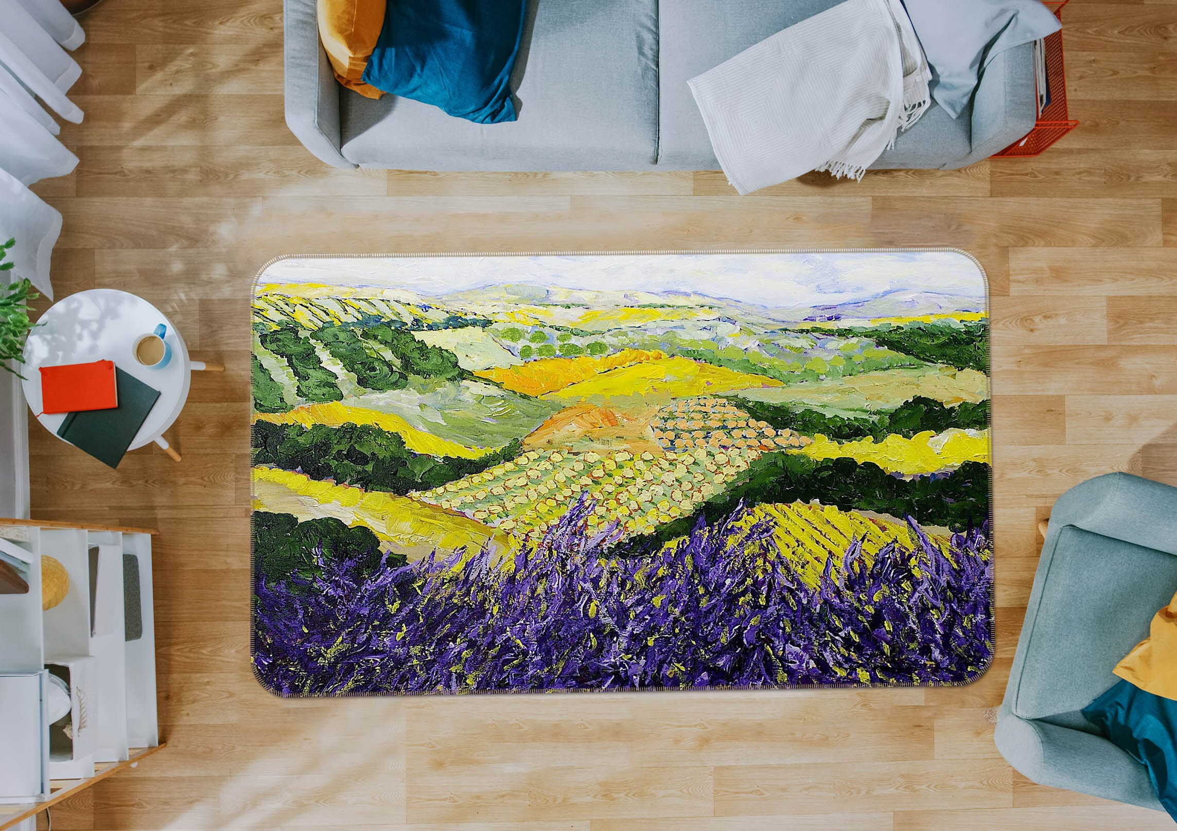 3D Violet Spring 1020 Allan P. Friedlander Rug Non Slip Rug Mat Mat AJ Creativity Home