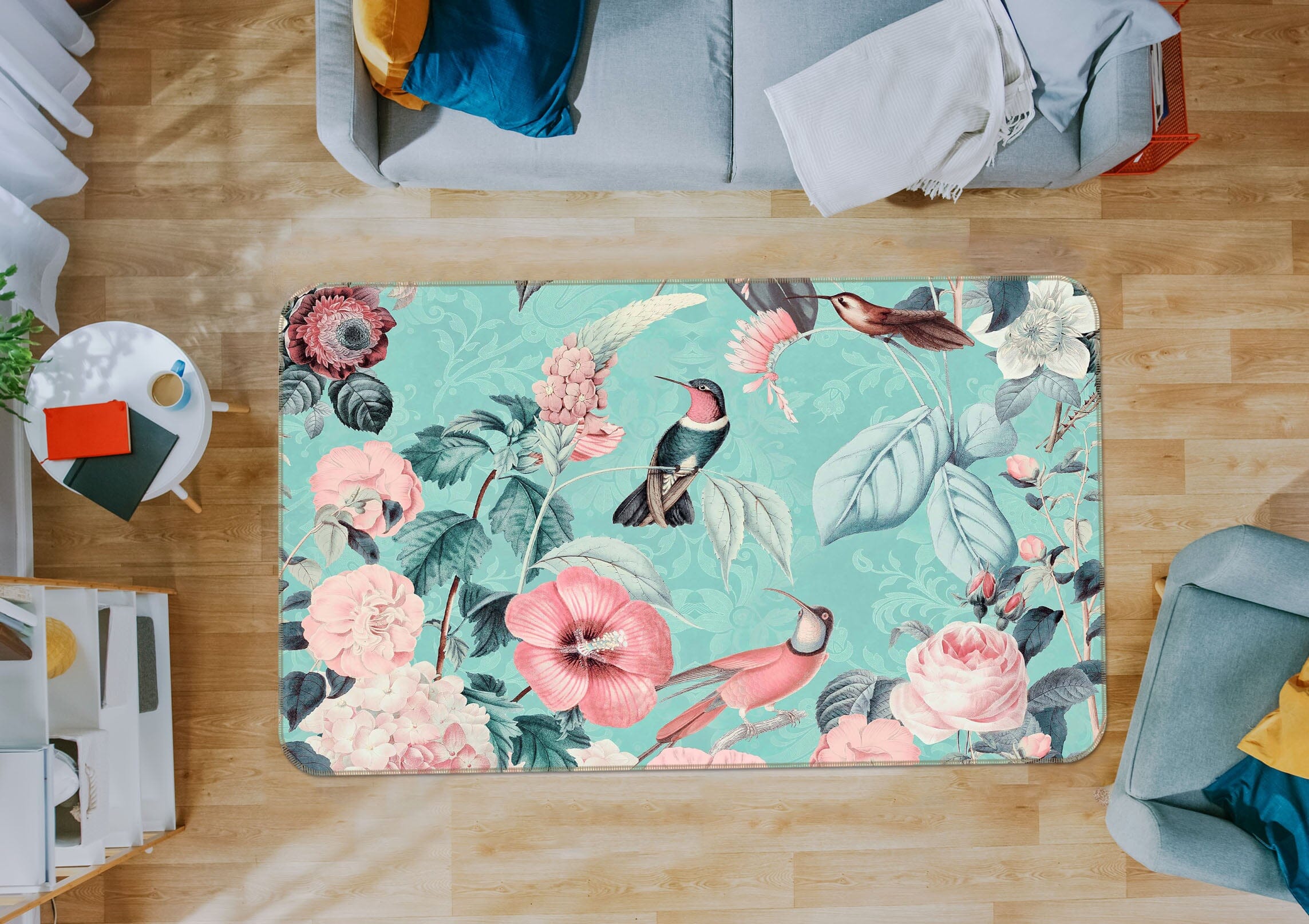 3D Leaf Bird 1025 Andrea haase Rug Non Slip Rug Mat Mat AJ Creativity Home