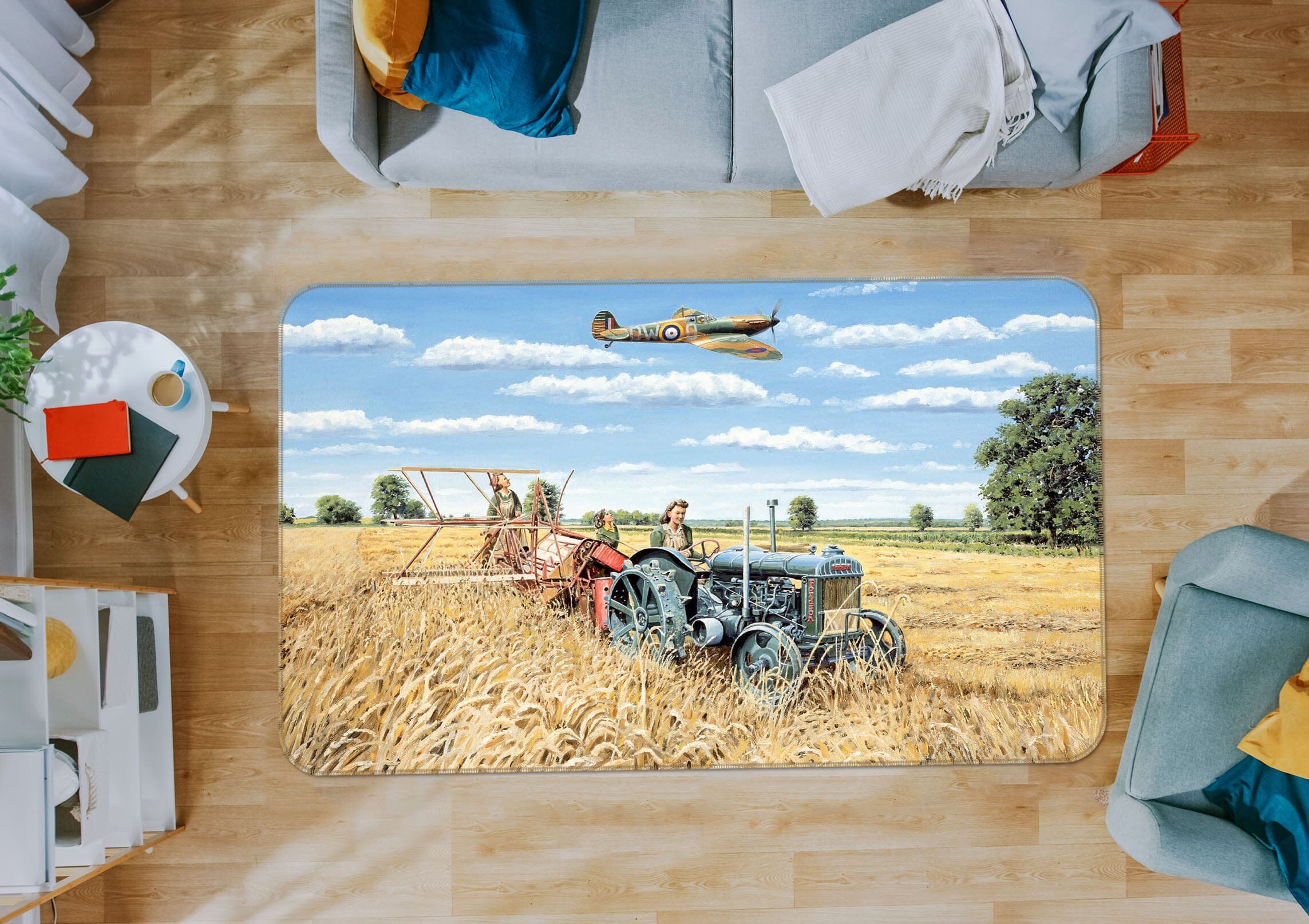 3D Harvesting Victory 1079 Trevor Mitchell Rug Non Slip Rug Mat Mat AJ Creativity Home