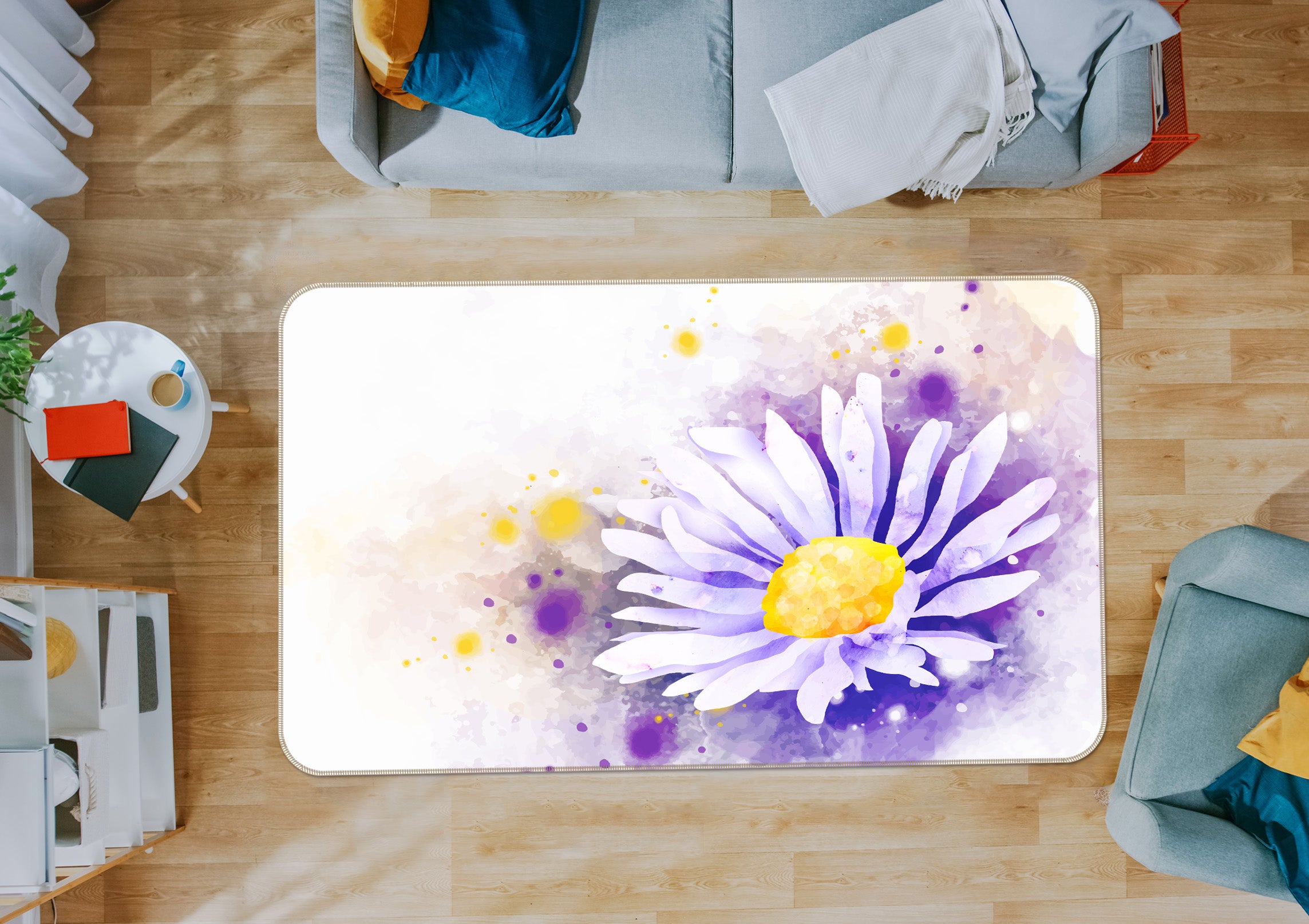 3D Flower 30193 Non Slip Rug Mat
