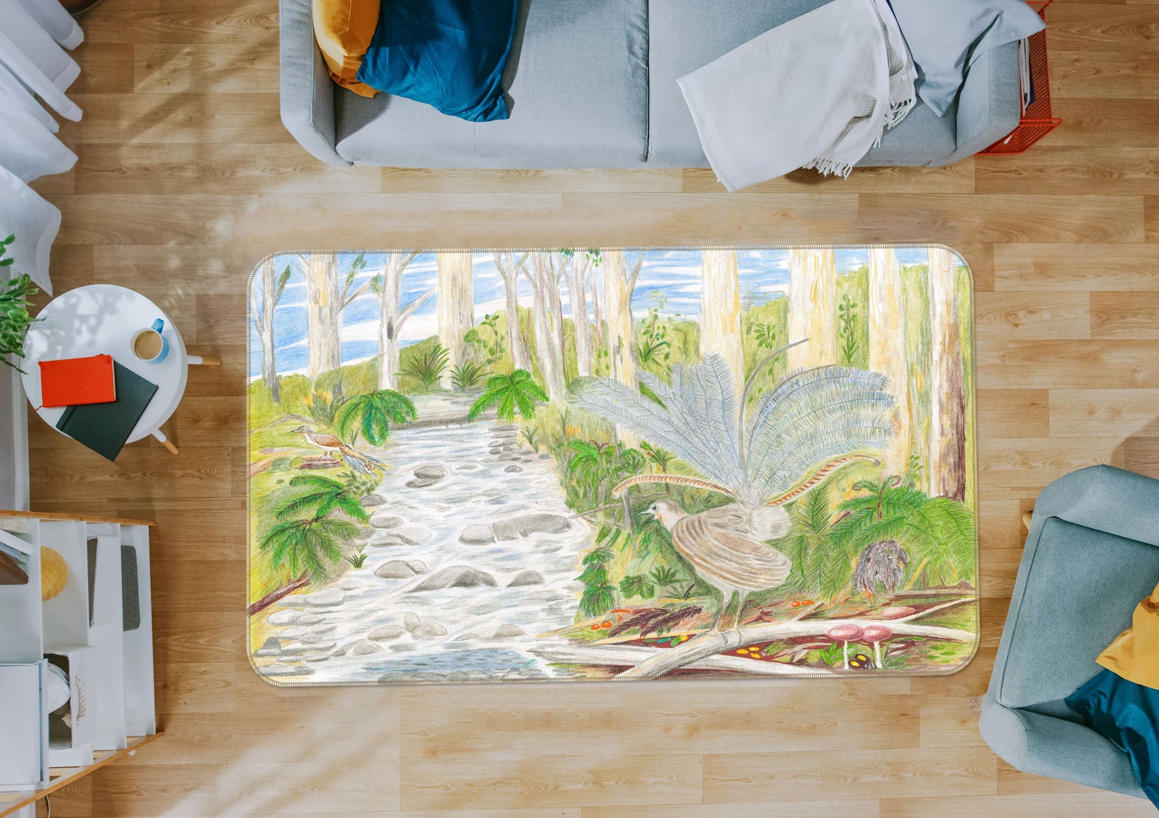 3D Forest Path 1510 Michael Sewell Rug Non Slip Rug Mat Mat AJ Creativity Home