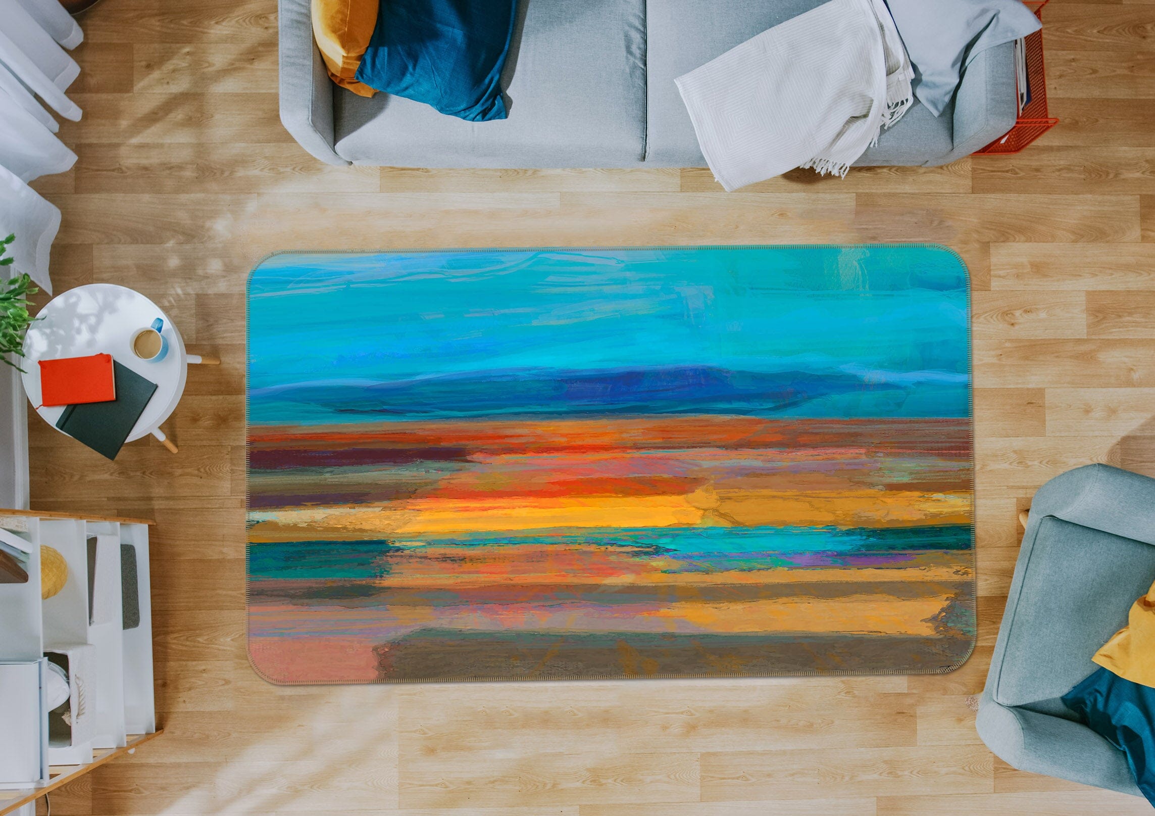 3D Beautiful Sunset 1037 Michael Tienhaara Rug Non Slip Rug Mat Mat AJ Creativity Home