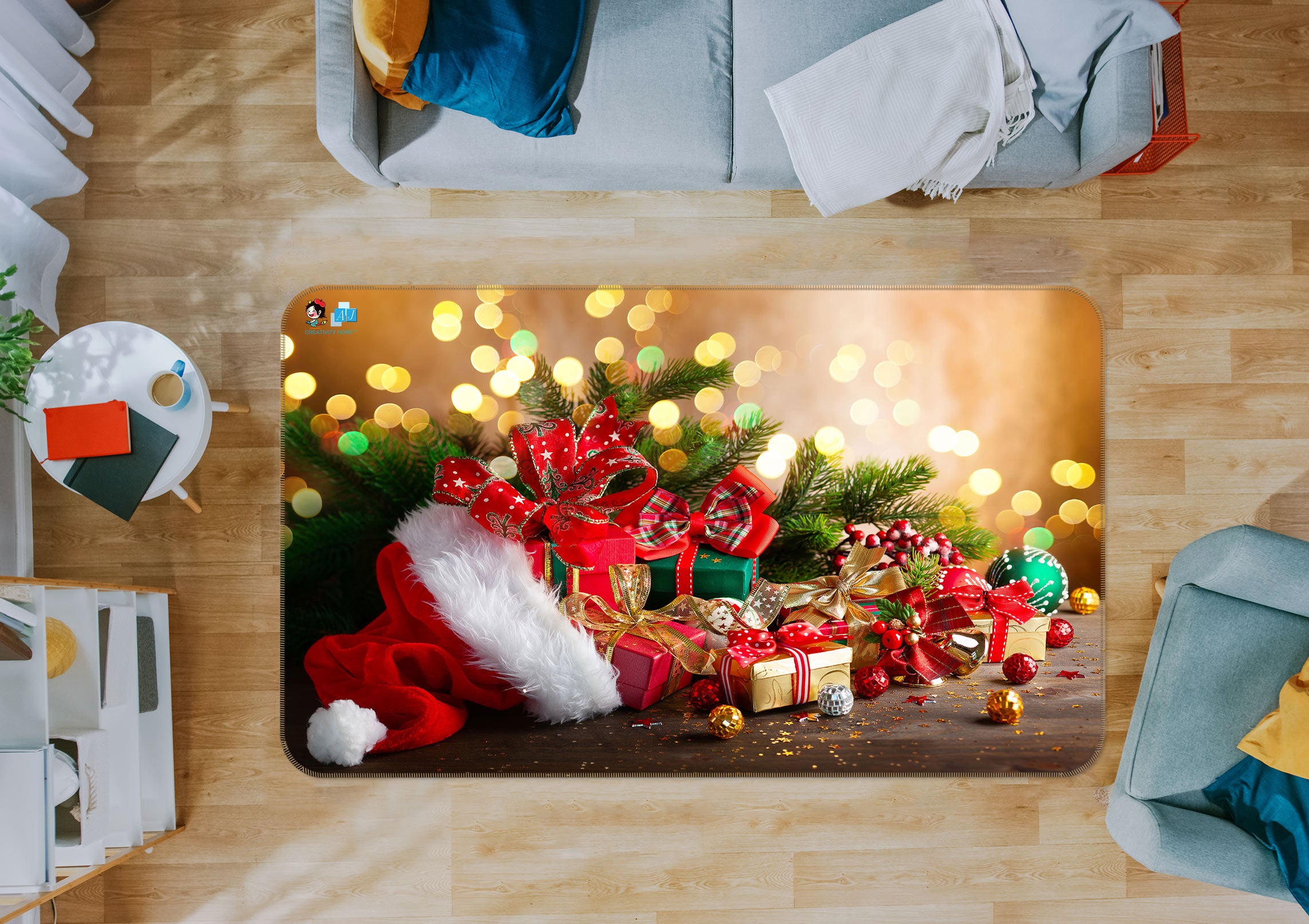3D Gift 54259 Christmas Non Slip Rug Mat Xmas