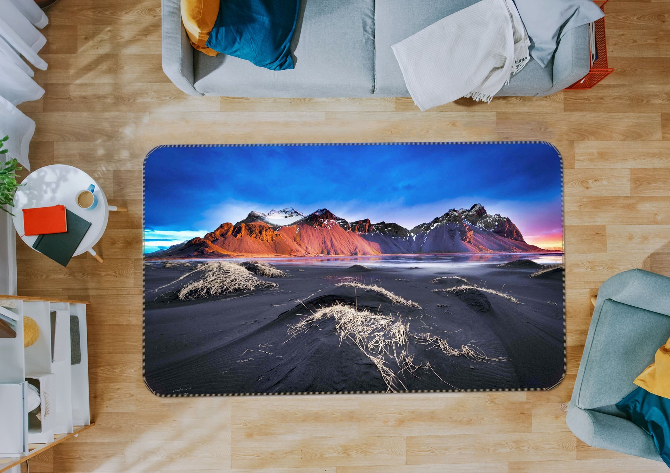 3D Valley At Dusk 1165 Marco Carmassi Rug Non Slip Rug Mat Mat AJ Creativity Home
