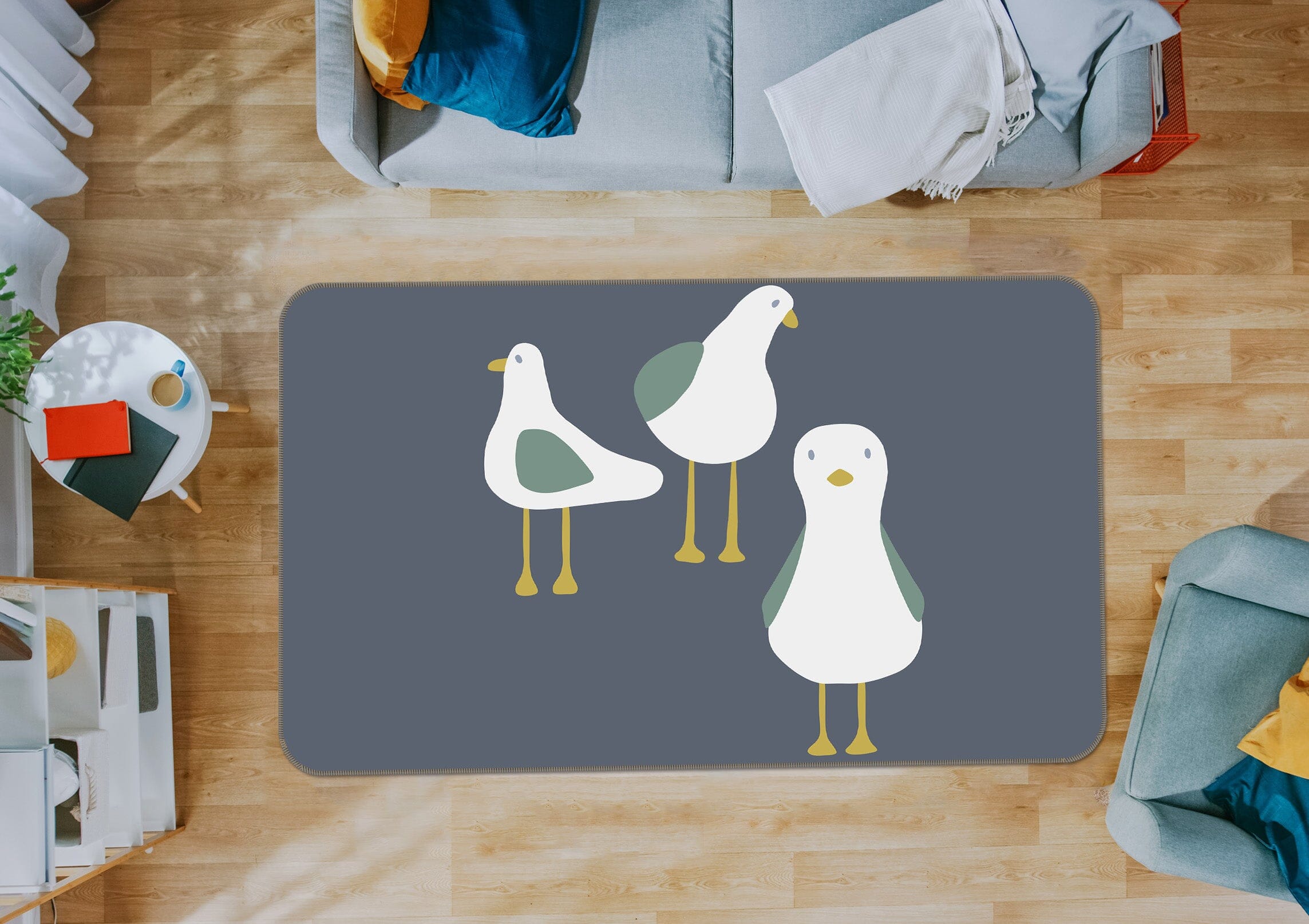 3D Cute Chick 1104 Jillian Helvey Rug Non Slip Rug Mat Mat AJ Creativity Home