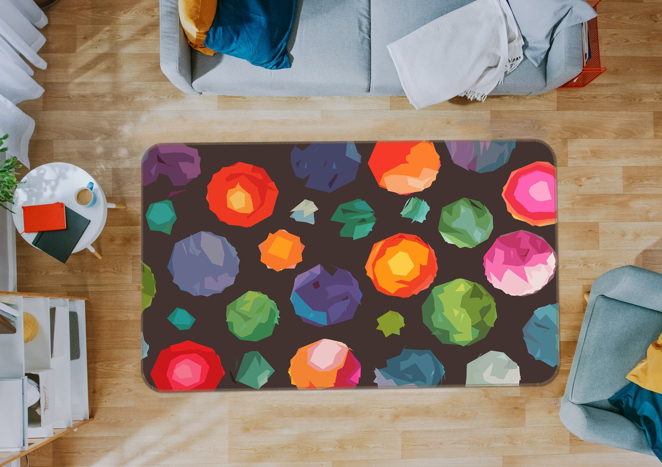 3D Colored Ball 1001 Shandra Smith Rug Non Slip Rug Mat Mat AJ Creativity Home