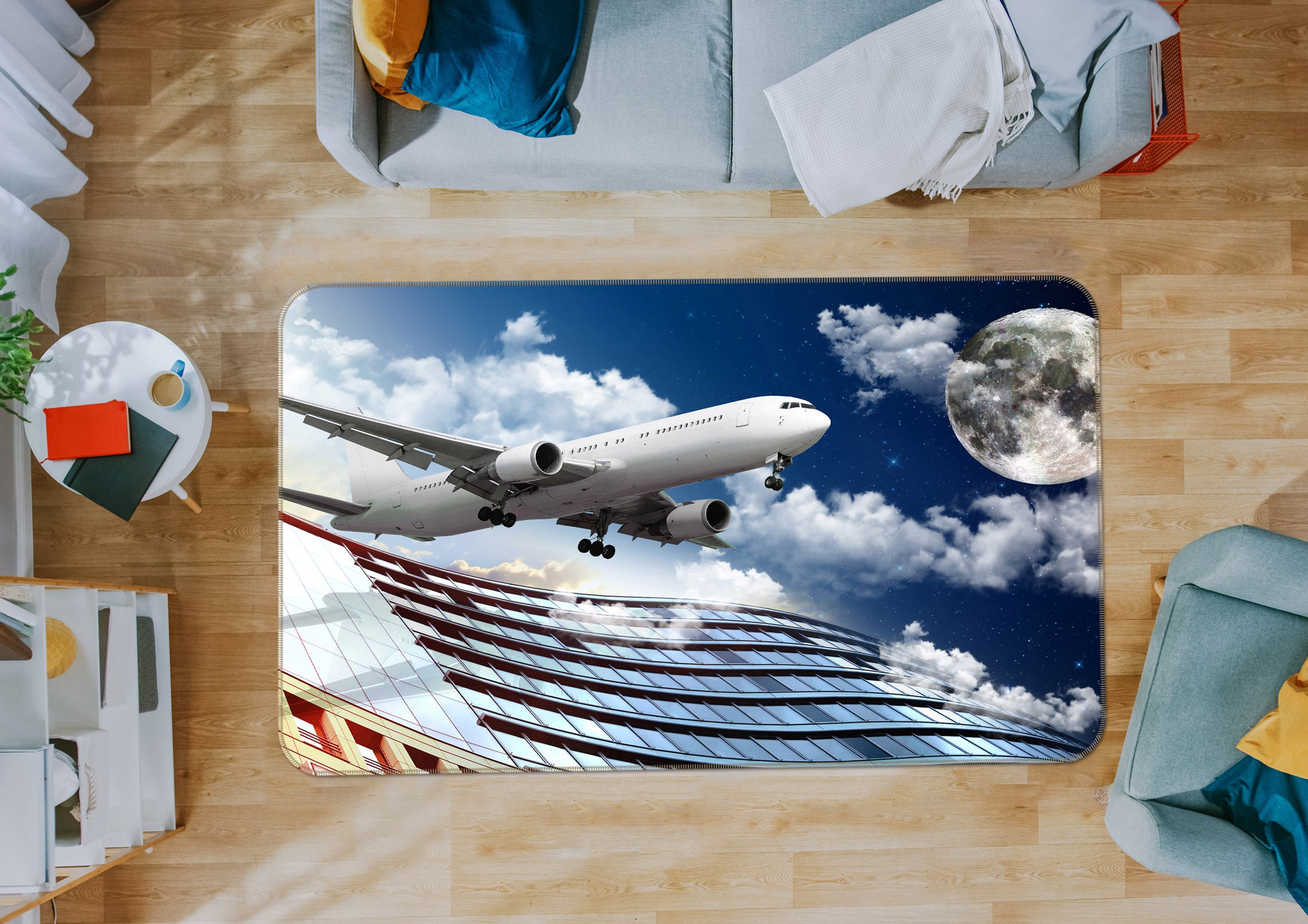 3D Sky Aircraft 42074 Vehicle Non Slip Rug Mat