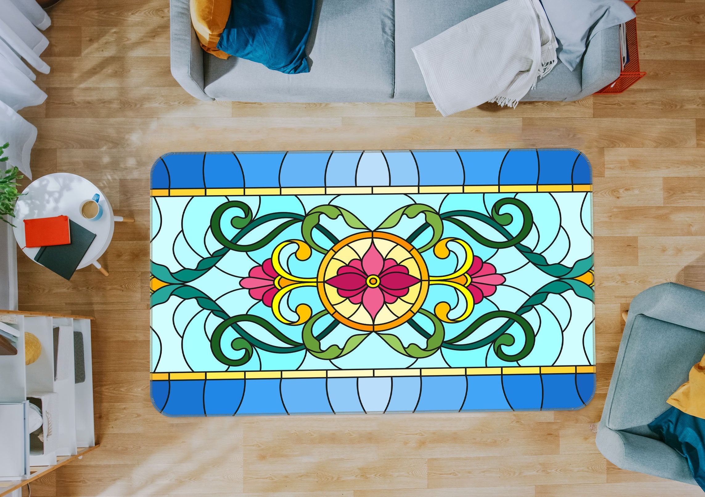 3D Pattern 33028 Non Slip Rug Mat