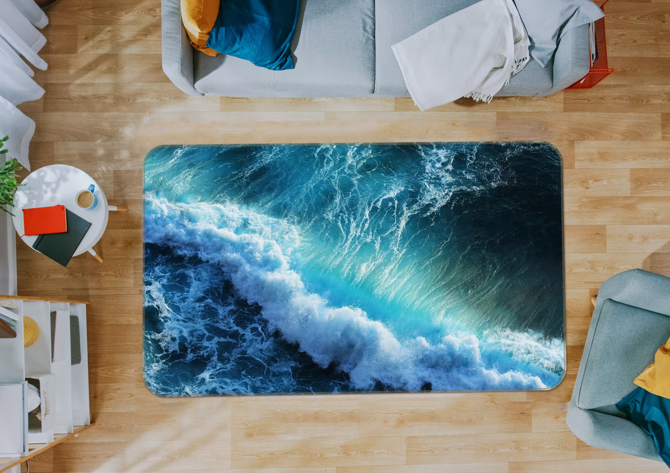 3D Waves 36035 Non Slip Rug Mat