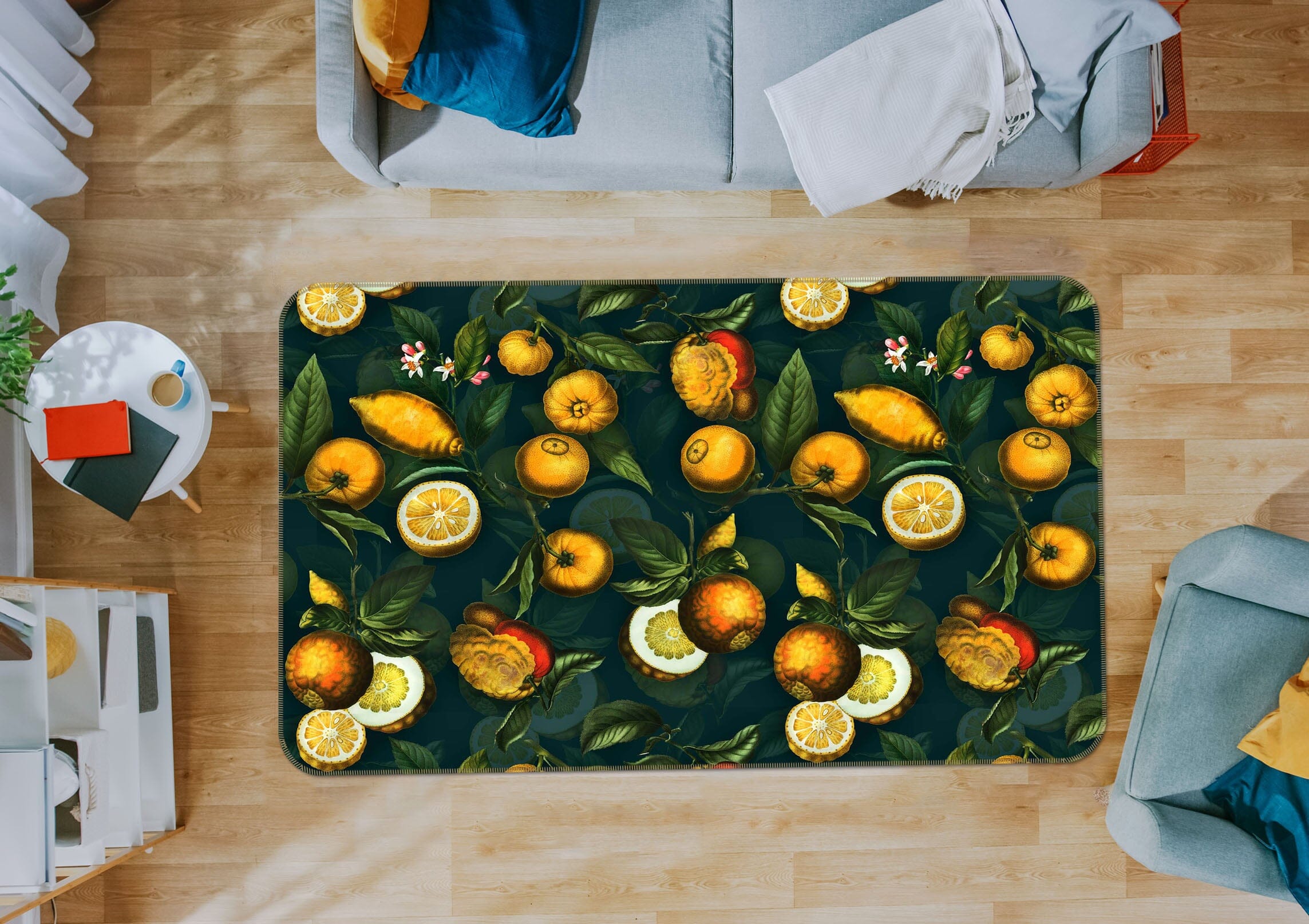 3D Golden Oranges 148 Uta Naumann Rug Non Slip Rug Mat Mat AJ Creativity Home