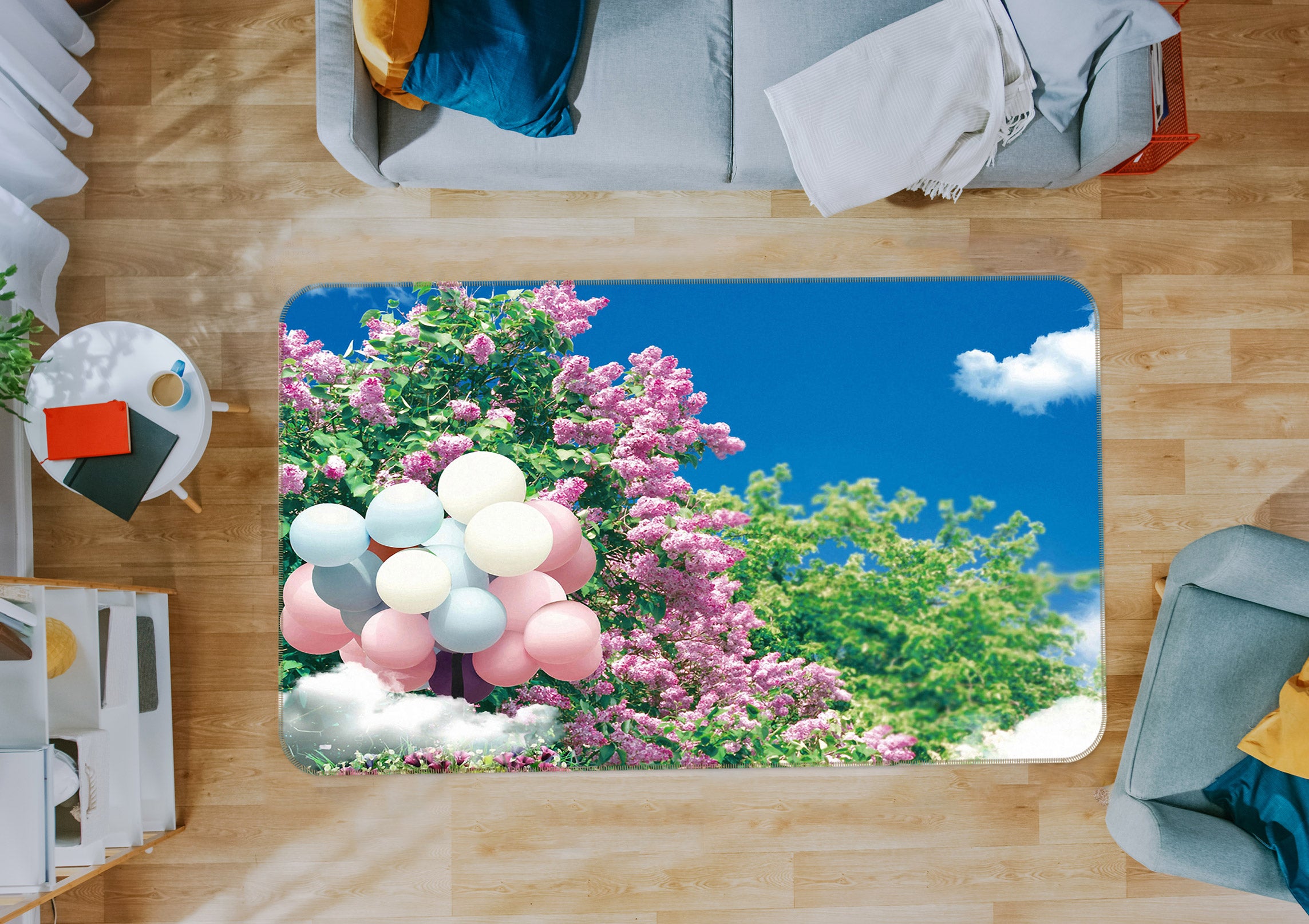 3D Grove Balloon 75162 Non Slip Rug Mat