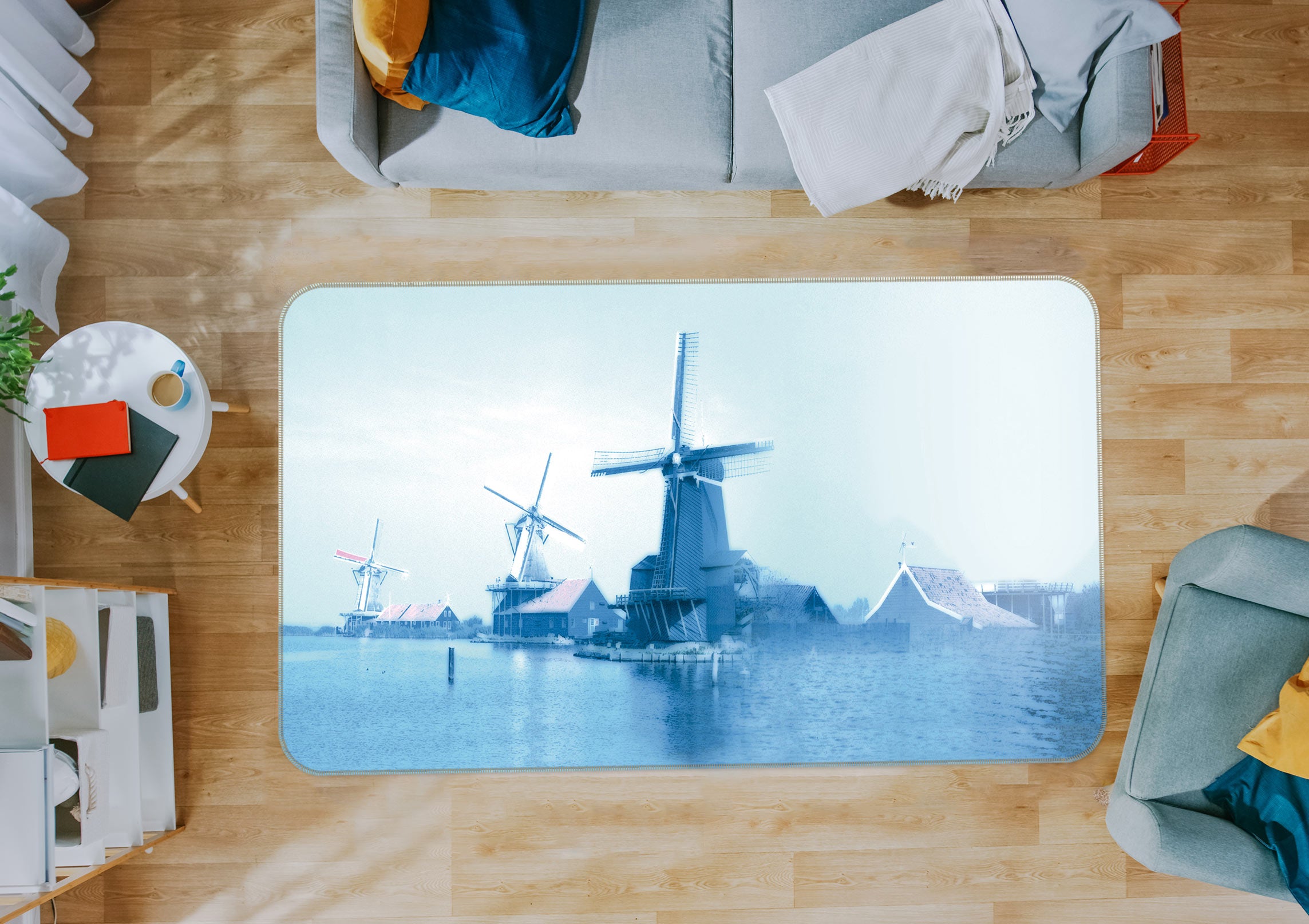 3D Windmill 75195 Non Slip Rug Mat