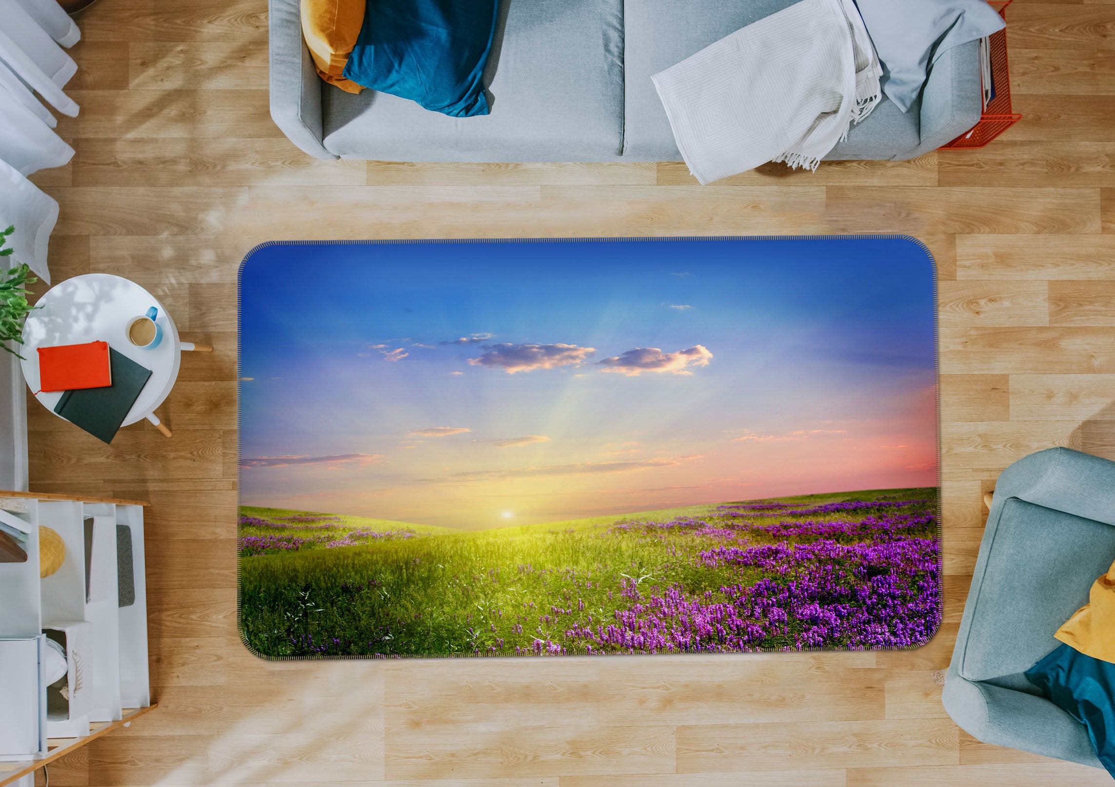 3D Grass Flower 31170 Non Slip Rug Mat