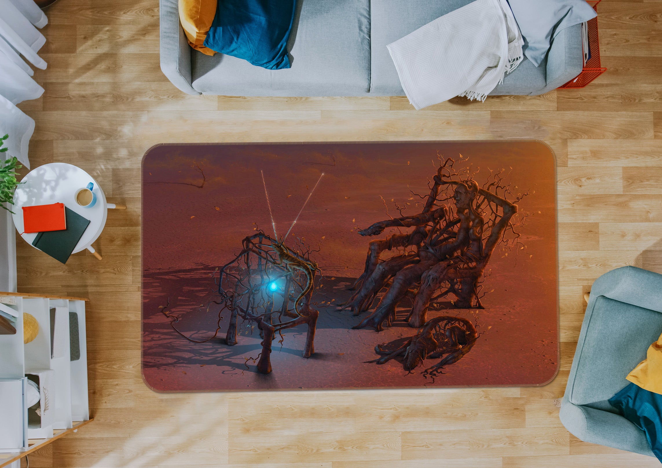 3D Remote 84284 Vincent Hie Rug Non Slip Rug Mat