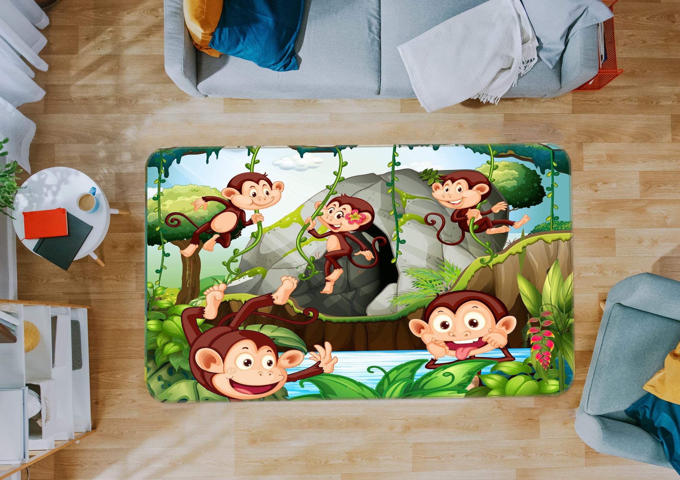 3D Monkey 30075 Non Slip Rug Mat