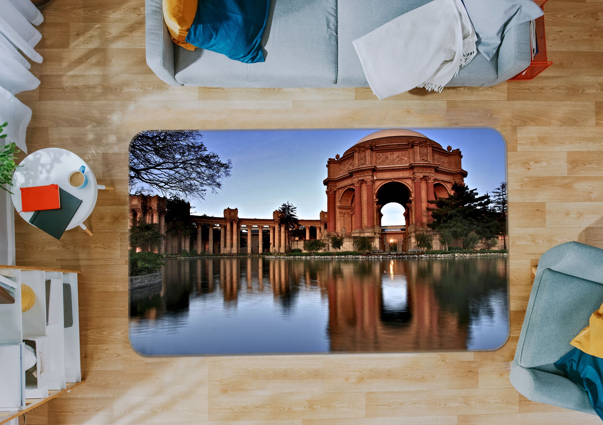 3D Reflection On Water Surface 84078 Kathy Barefield Rug Non Slip Rug Mat