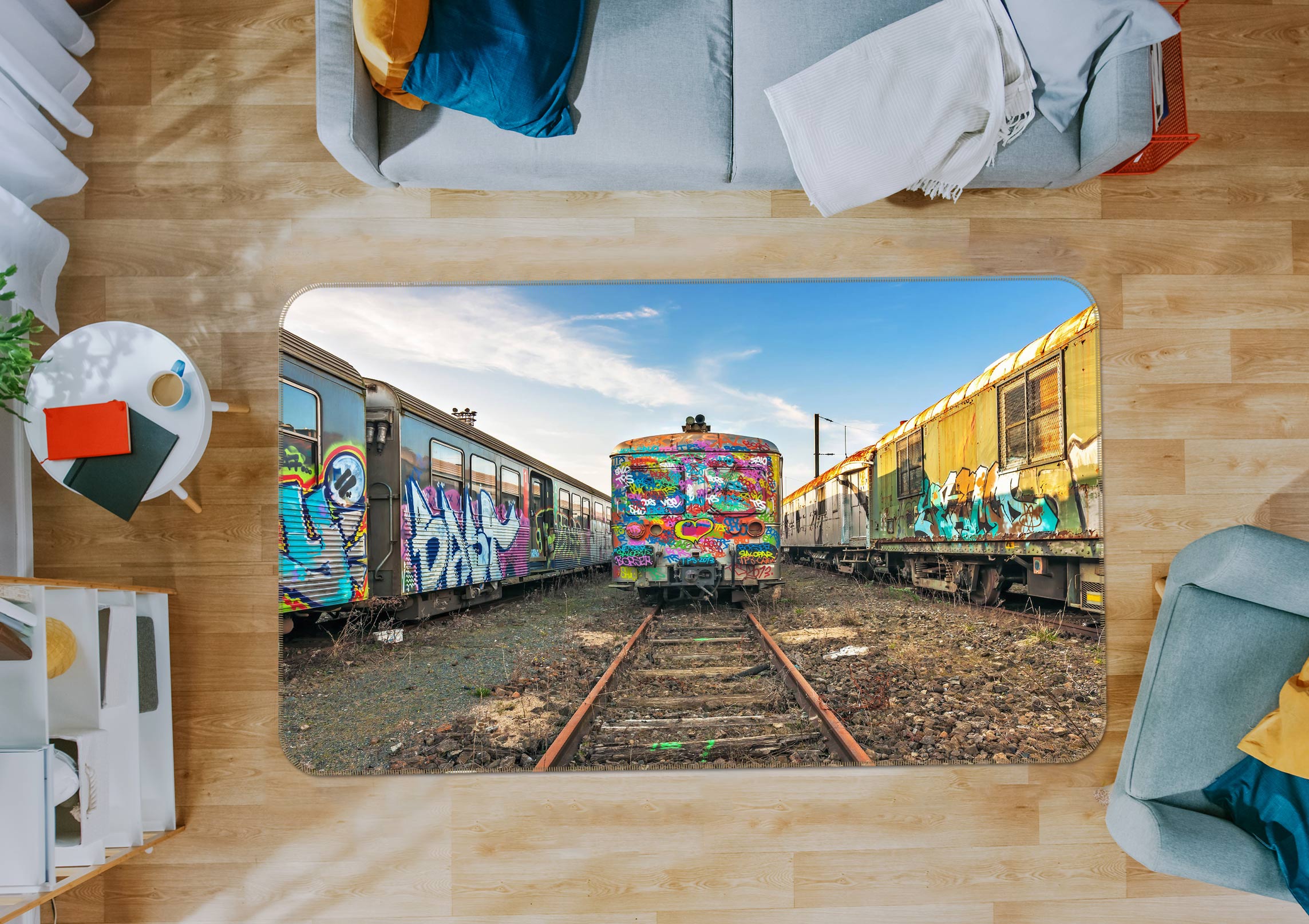 3D Rail Train 67191 Vehicle Non Slip Rug Mat