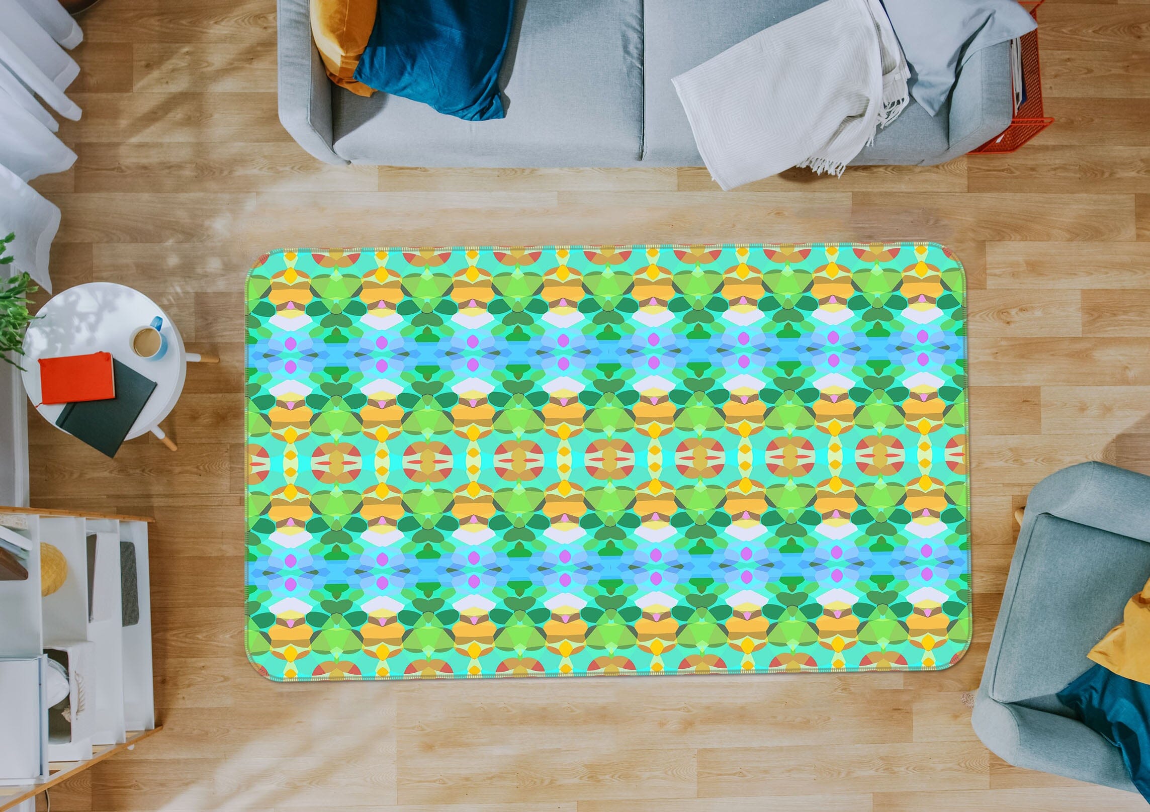 3D Green Pattern 1005 Shandra Smith Rug Non Slip Rug Mat Mat AJ Creativity Home