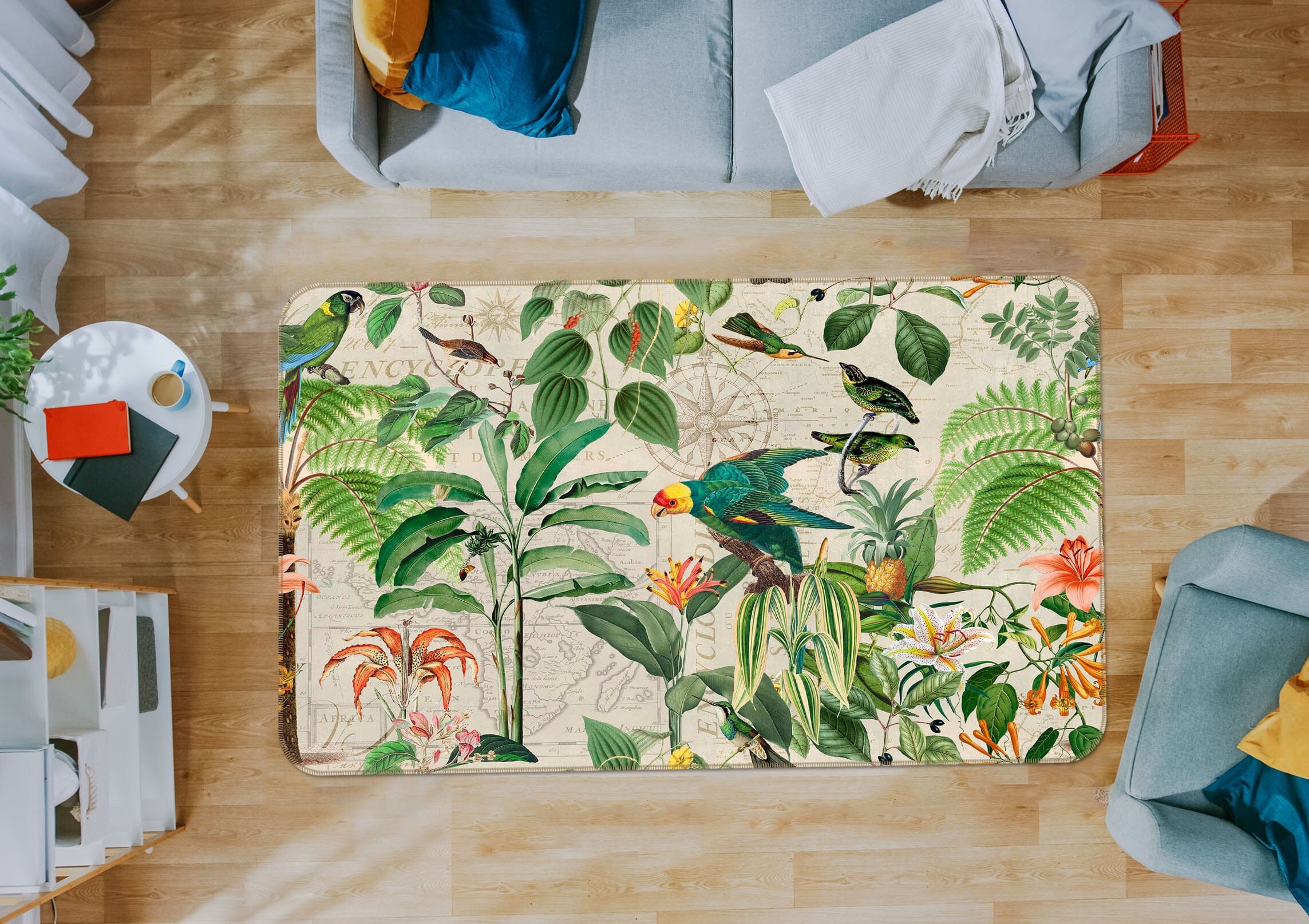 3D Kingdom Of Birds 1034 Andrea haase Rug Non Slip Rug Mat Mat AJ Creativity Home