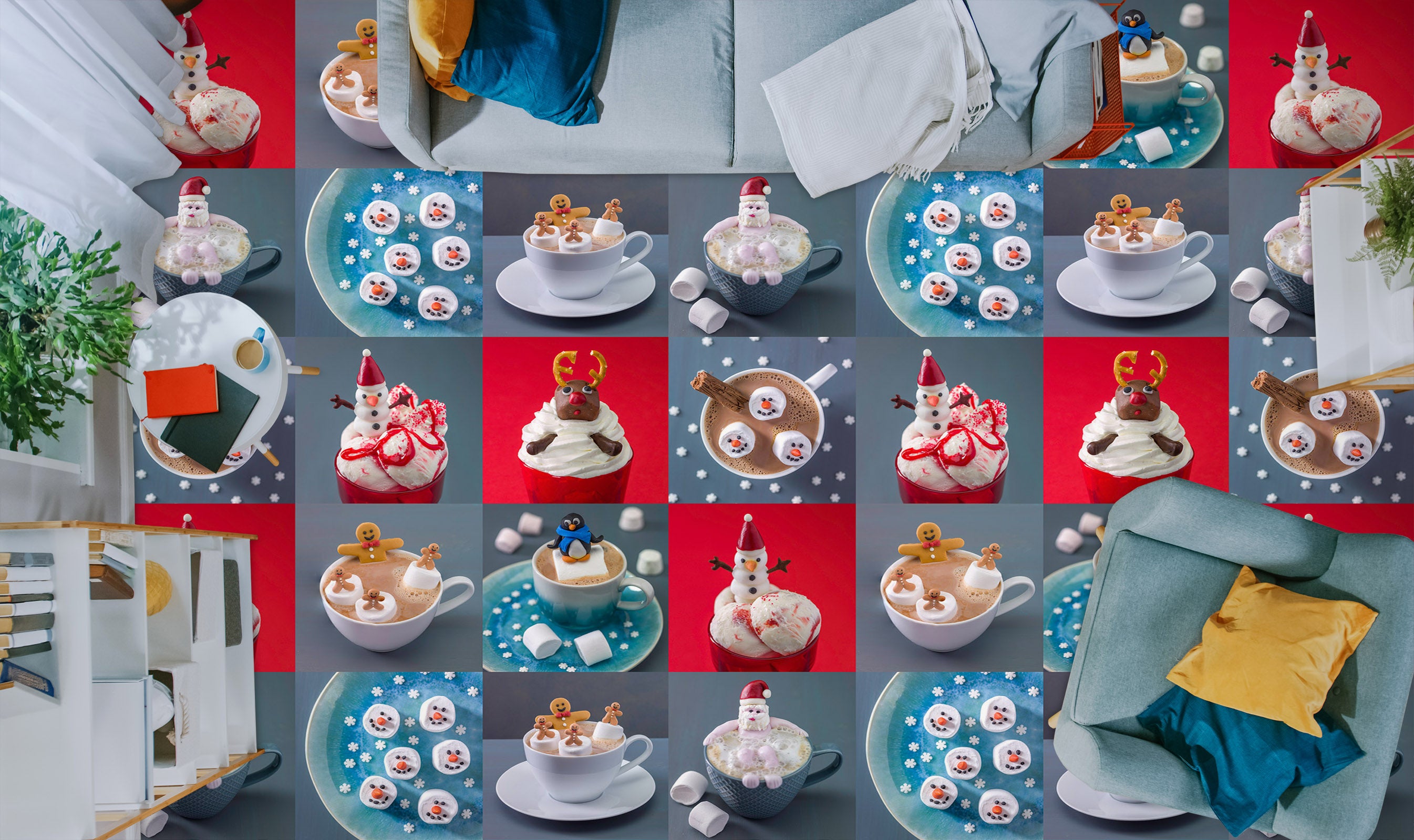 3D Snowman Dessert 98174 Adrian Chesterman Floor Mural