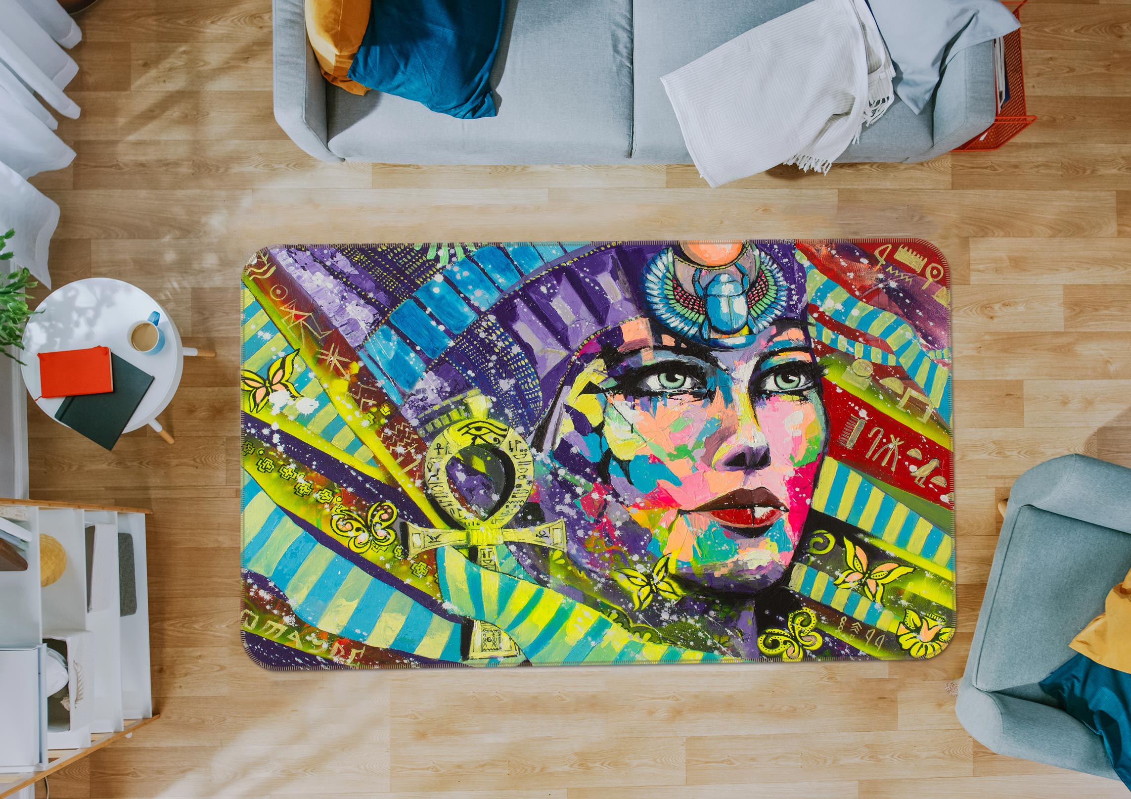 3D Oil Painting Woman 1016 Non Slip Rug Mat