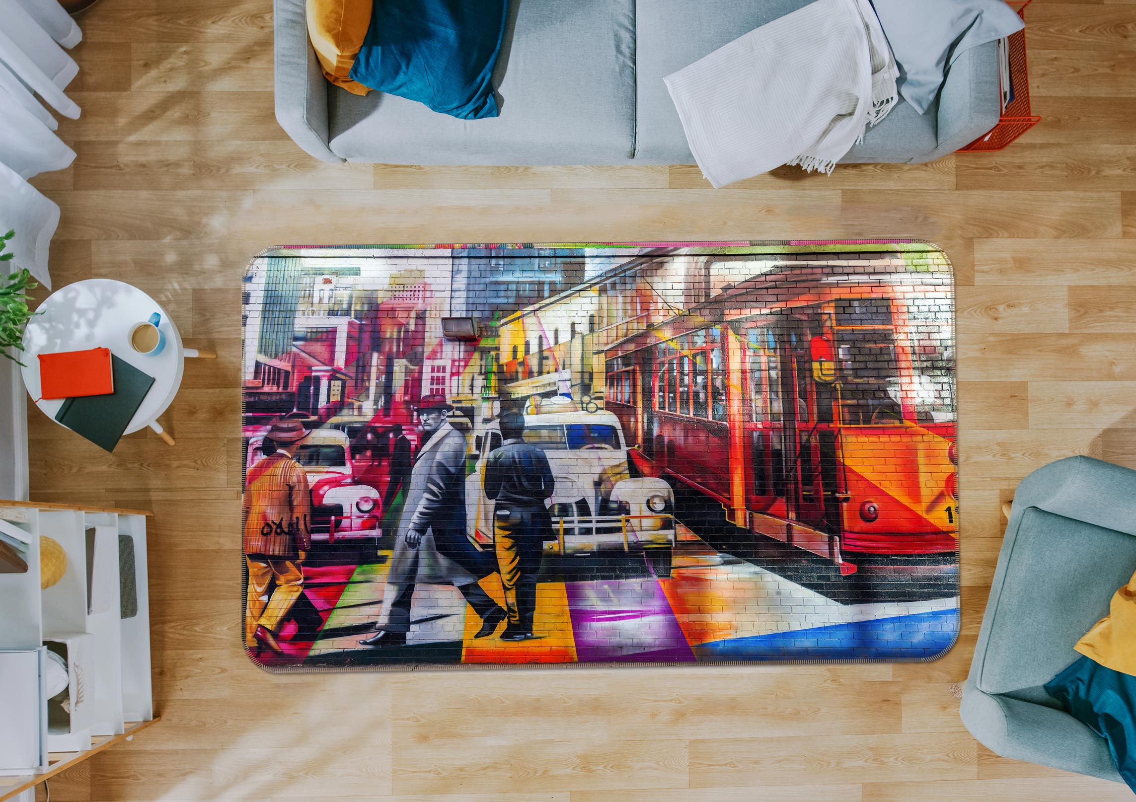 3D Bus Car 67202 Vehicle Non Slip Rug Mat