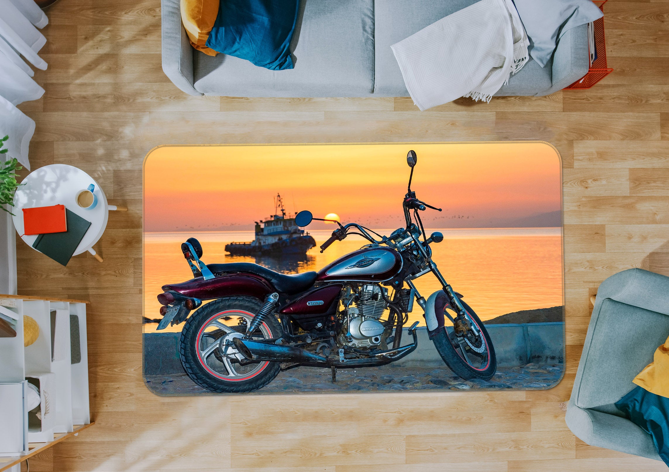 3D Motorcycle 42086 Vehicle Non Slip Rug Mat