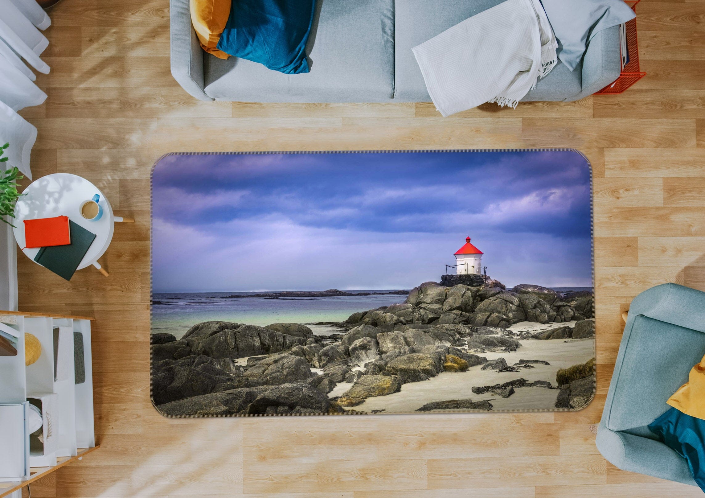 3D Stone House 1128 Marco Carmassi Rug Non Slip Rug Mat Mat AJ Creativity Home