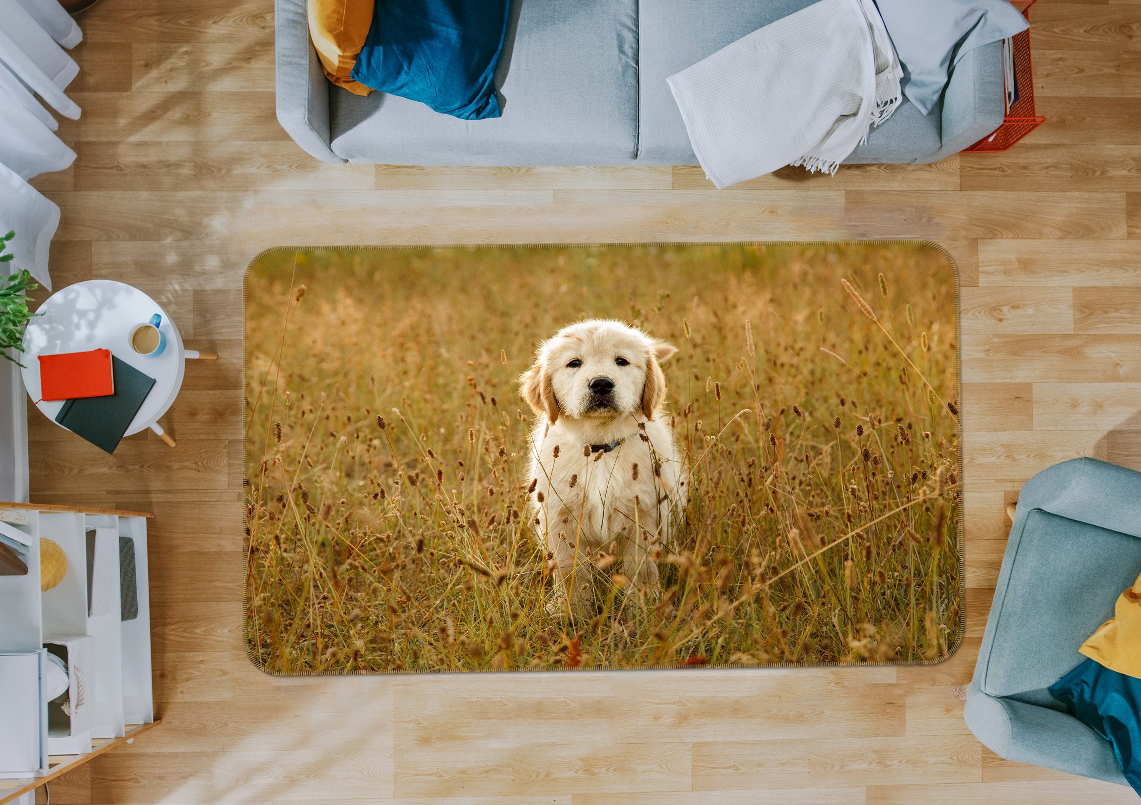 3D Grassland Puppy 37057 Non Slip Rug Mat