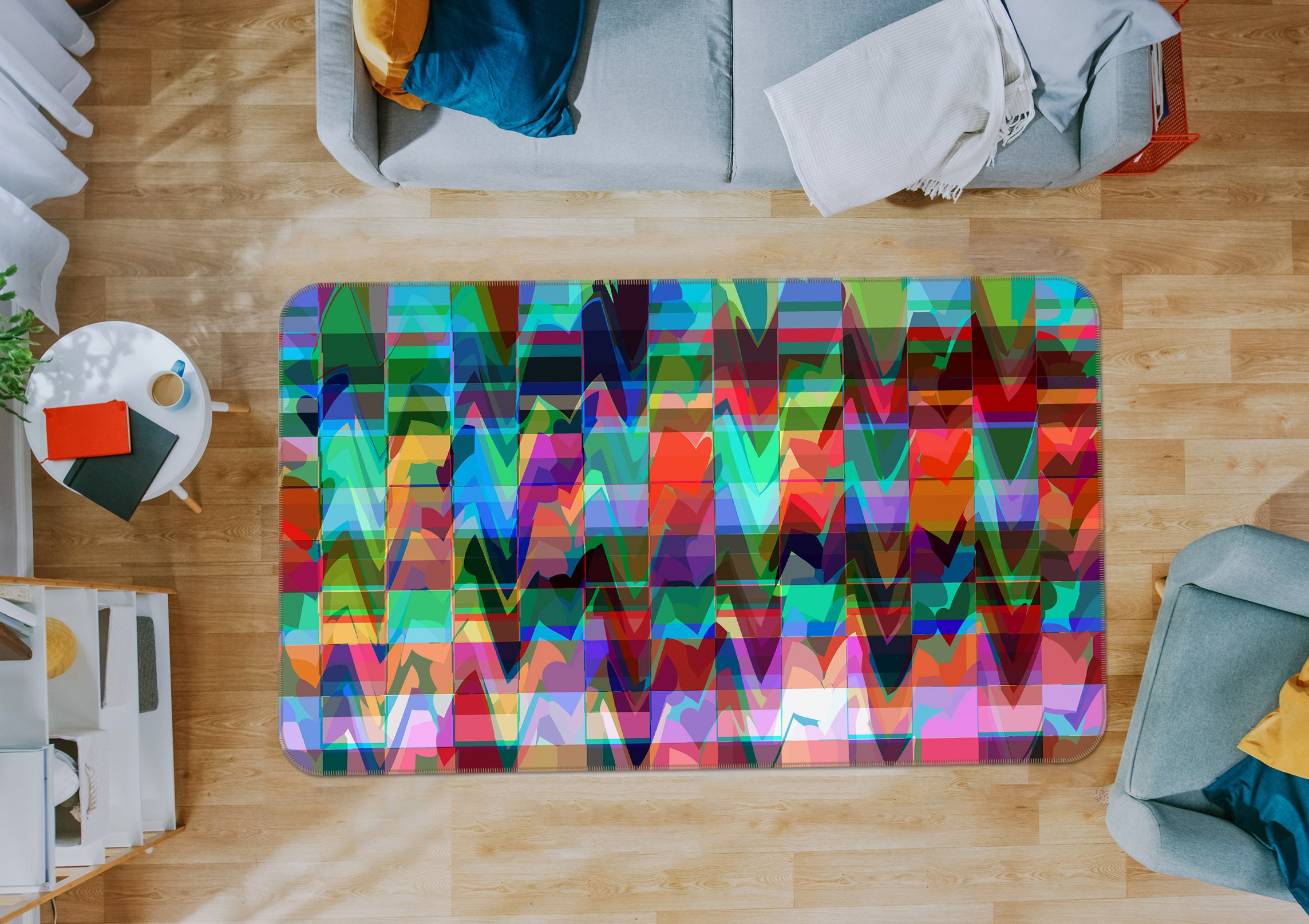 3D Color Pattern 70053 Shandra Smith Rug Non Slip Rug Mat