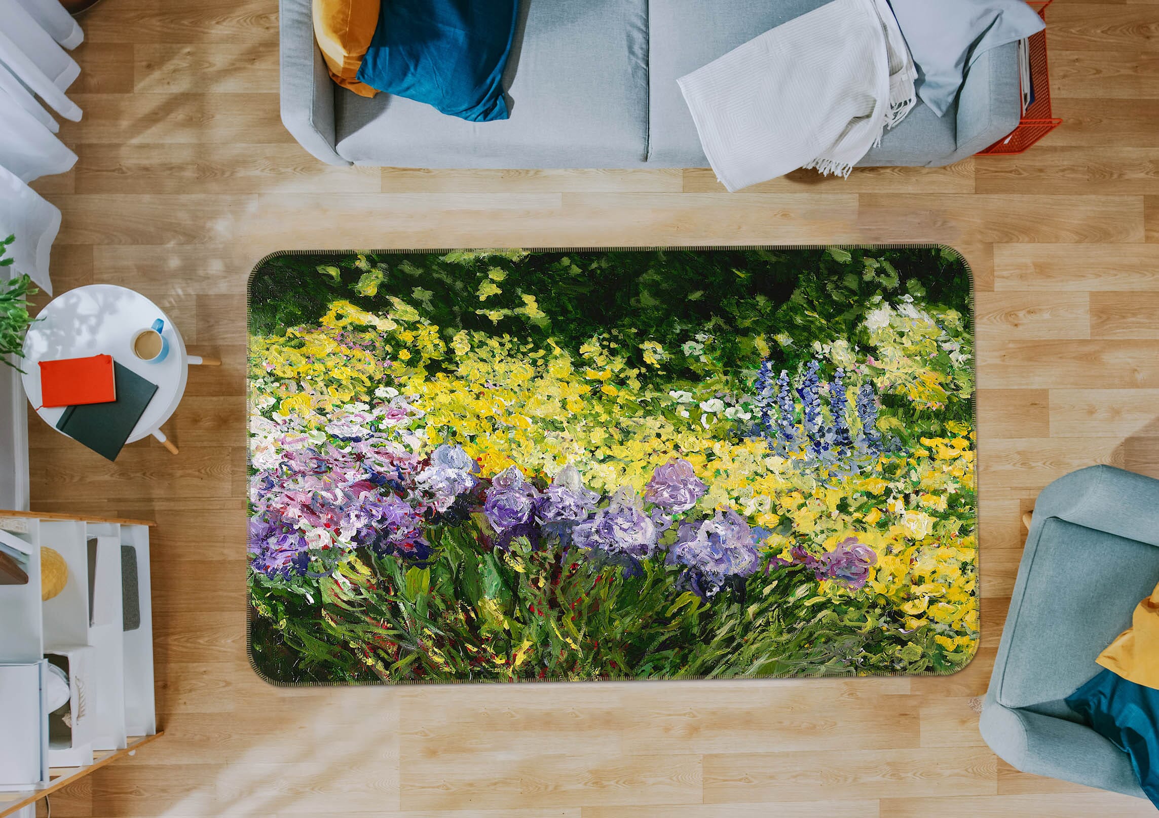 3D Sunshine Blossoms 1013 Allan P. Friedlander Rug Non Slip Rug Mat Mat AJ Creativity Home