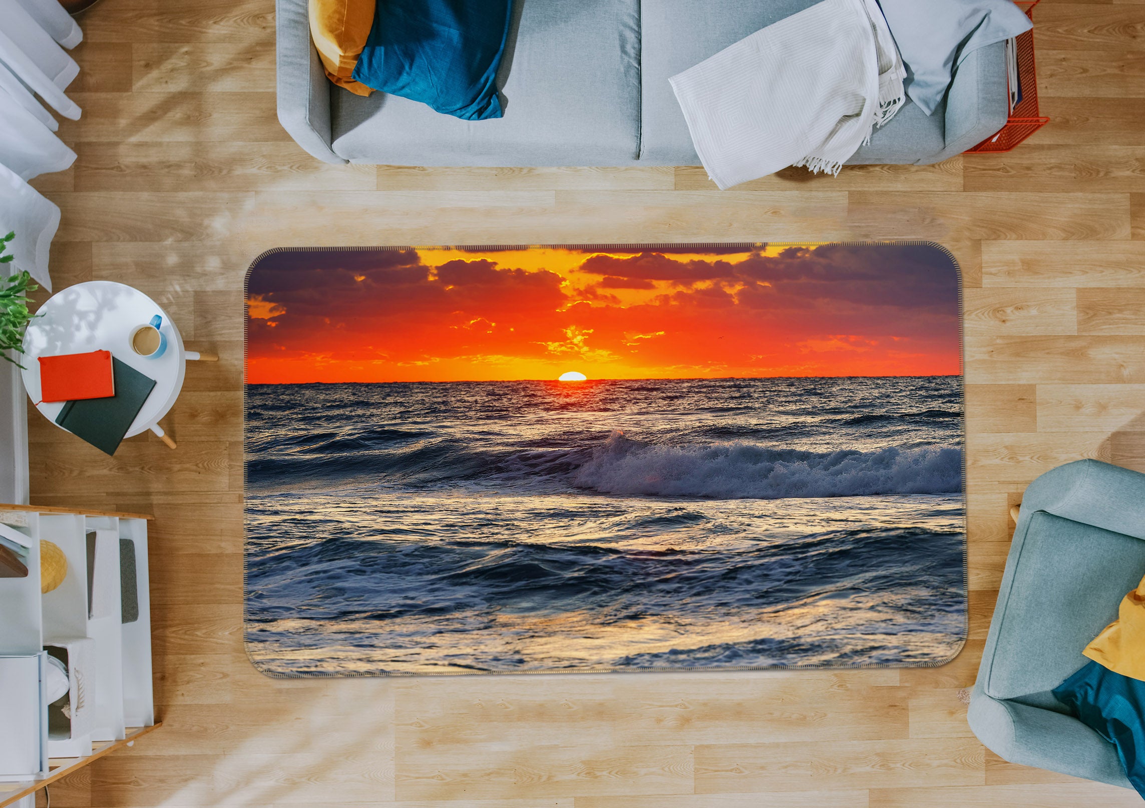 3D Sea Surface 27134 Non Slip Rug Mat