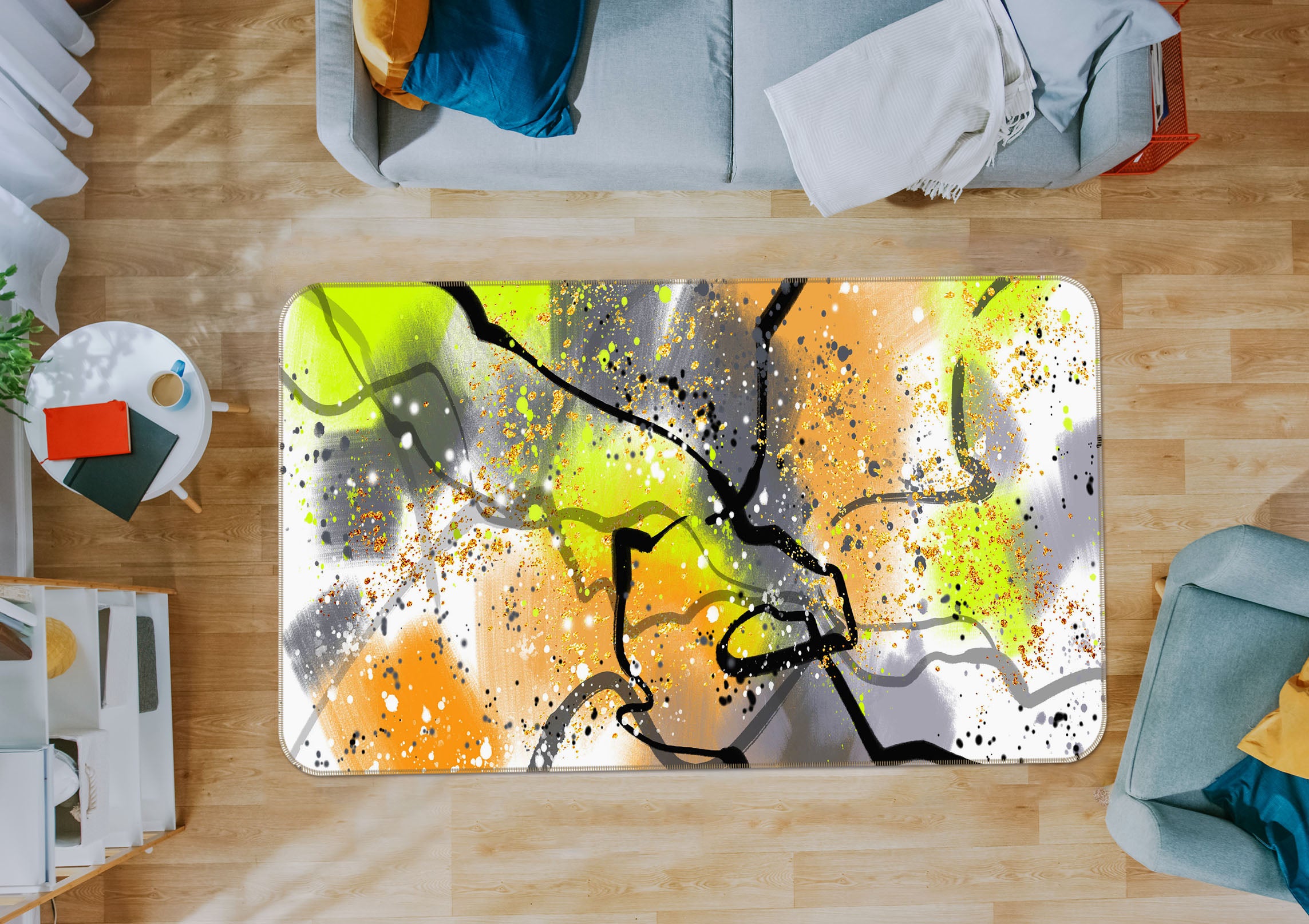 3D Pattern 27101 Non Slip Rug Mat
