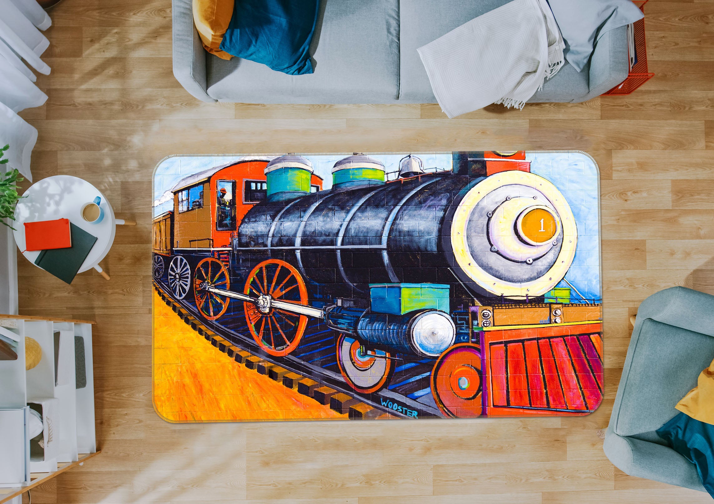 3D Train 35151 Non Slip Rug Mat