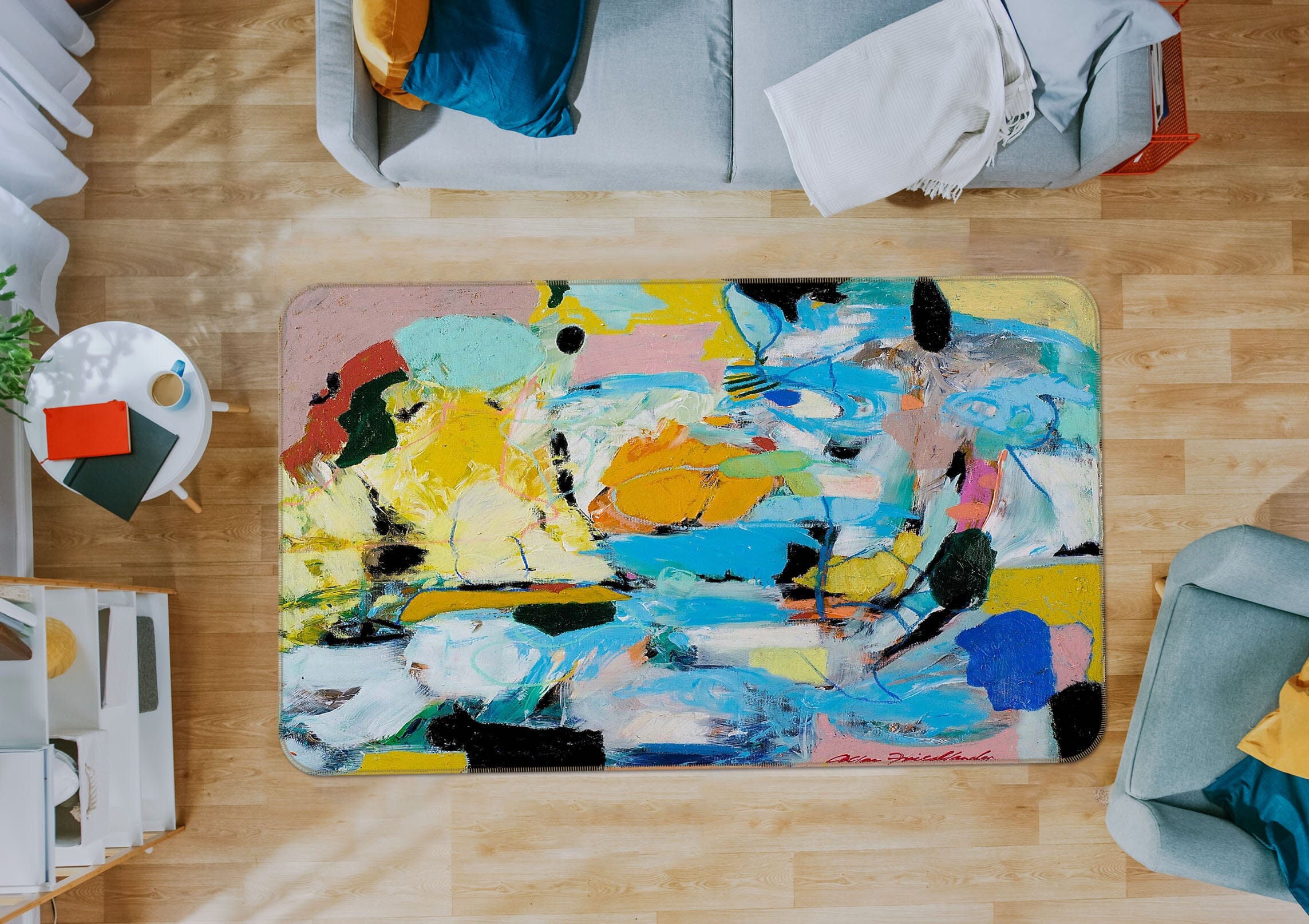 3D Color Pigment 1018 Allan P. Friedlander Rug Non Slip Rug Mat Mat AJ Creativity Home