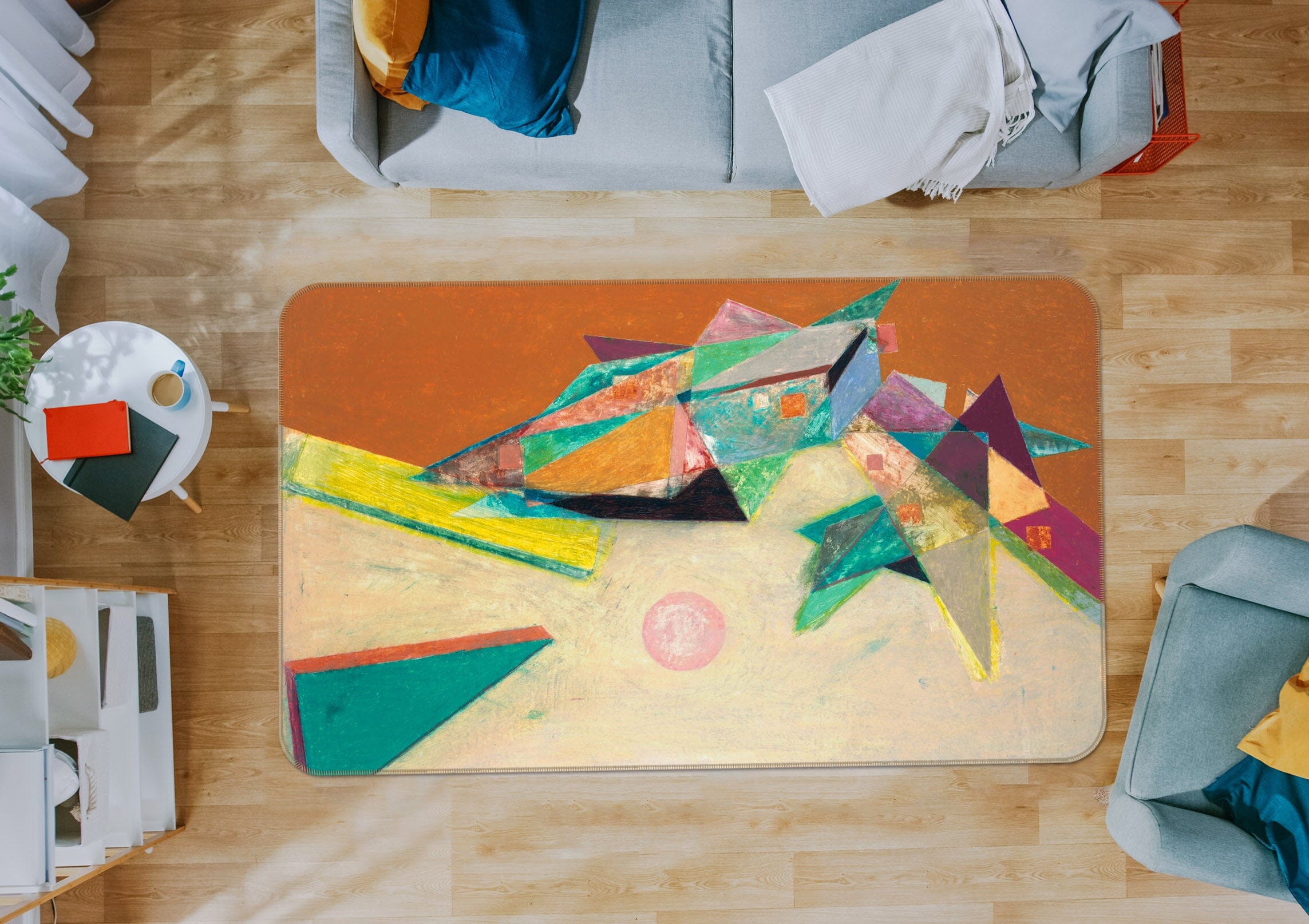 3D Color Origami 1016 Allan P. Friedlander Rug Non Slip Rug Mat Mat AJ Creativity Home