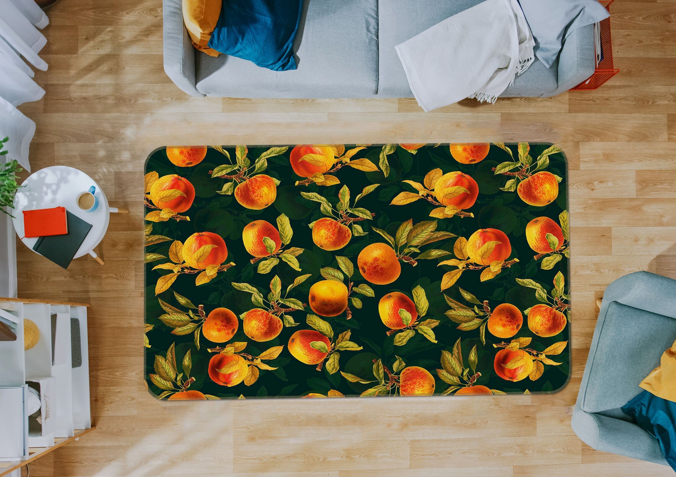 3D Golden Oranges 157 Uta Naumann Rug Non Slip Rug Mat Mat AJ Creativity Home