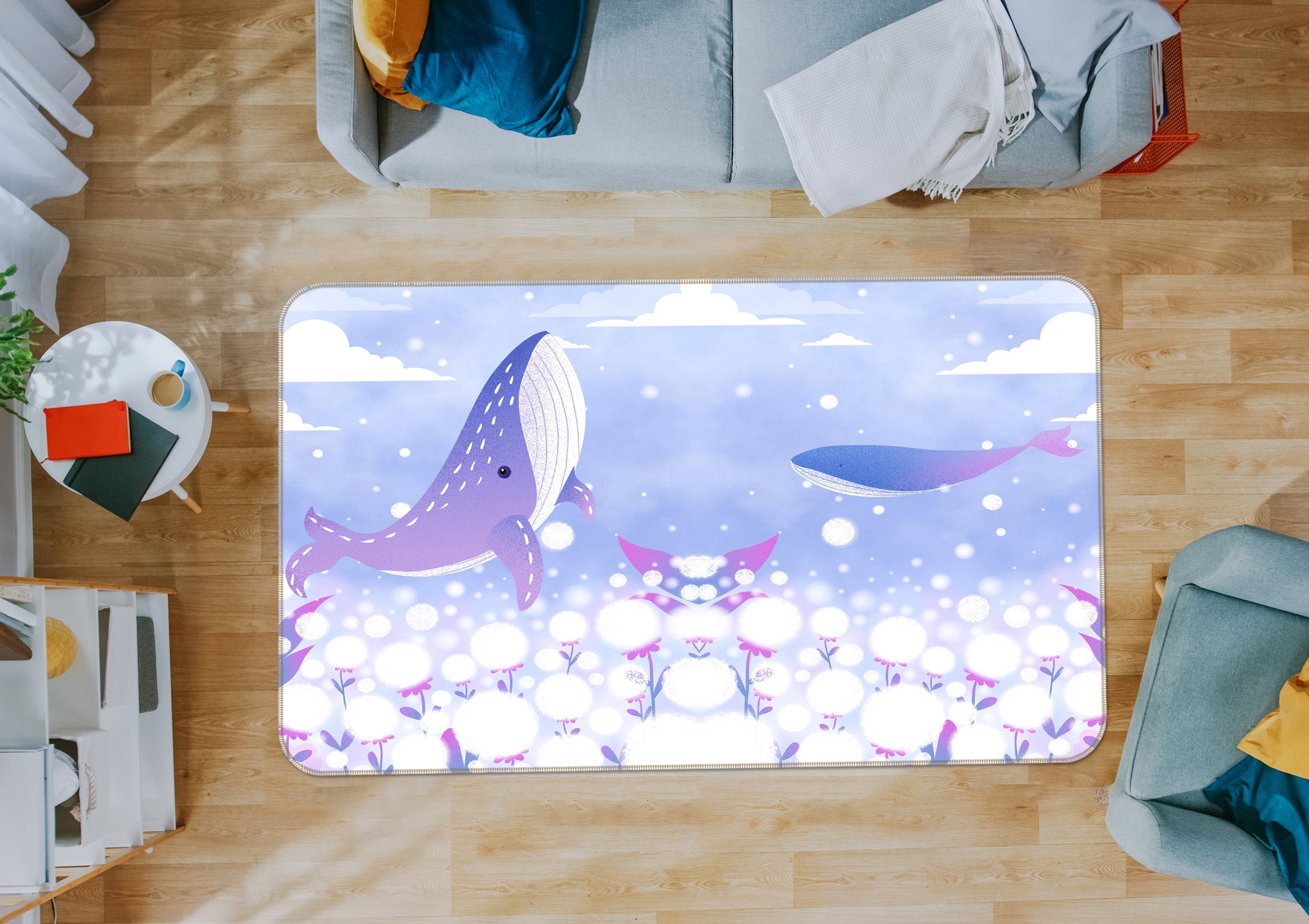 3D Whale 34007 Non Slip Rug Mat