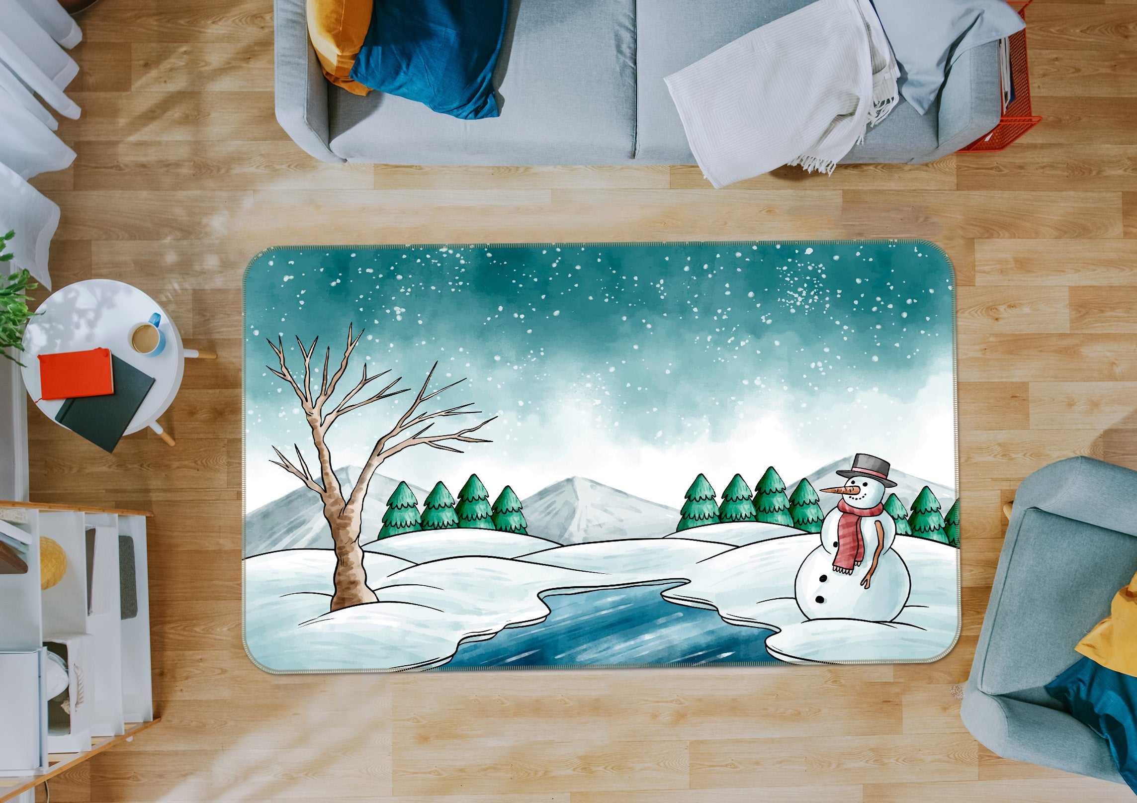 3D Snowman 30201 Non Slip Rug Mat