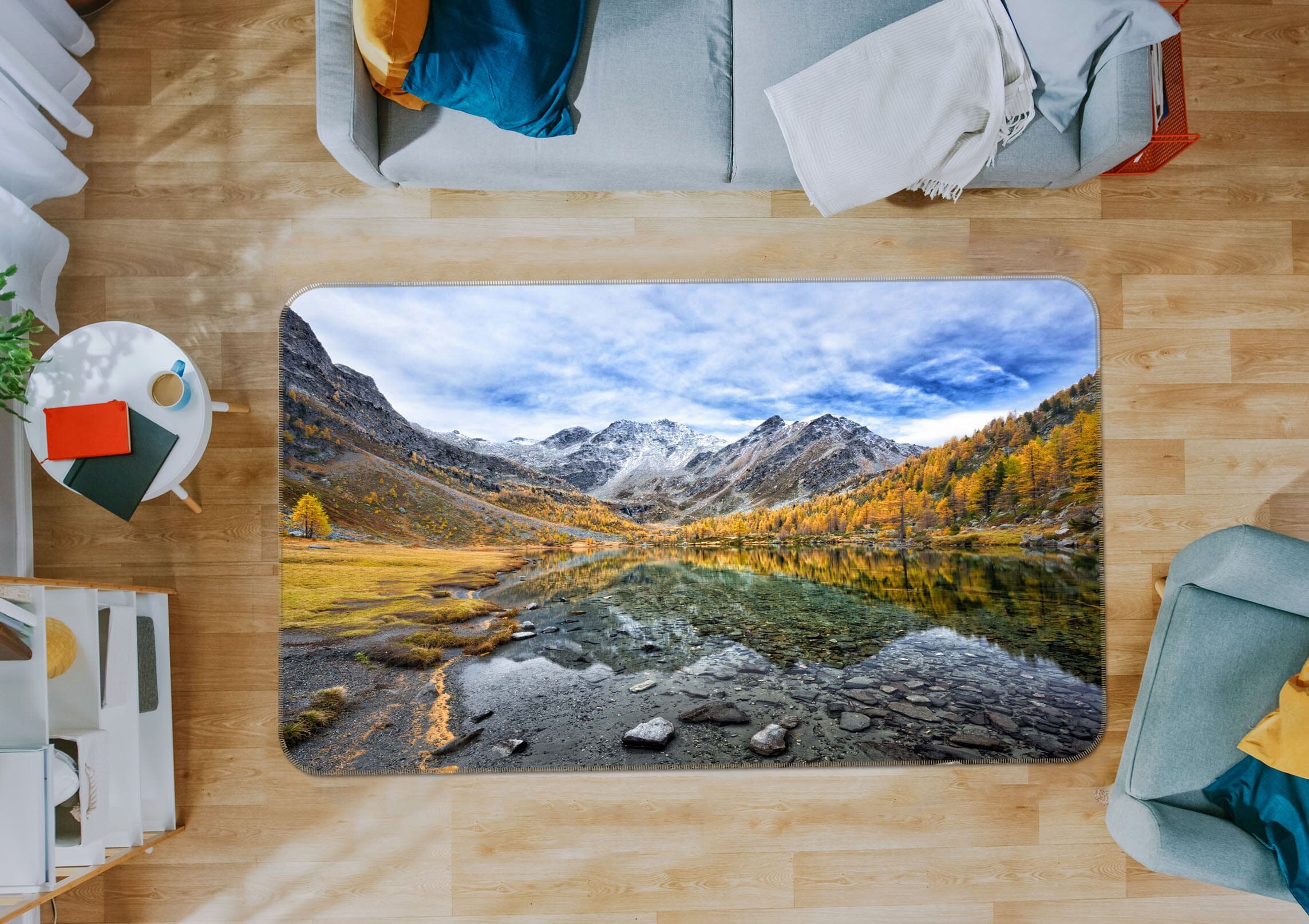 3D Forest River 1057 Marco Carmassi Rug Non Slip Rug Mat Mat AJ Creativity Home