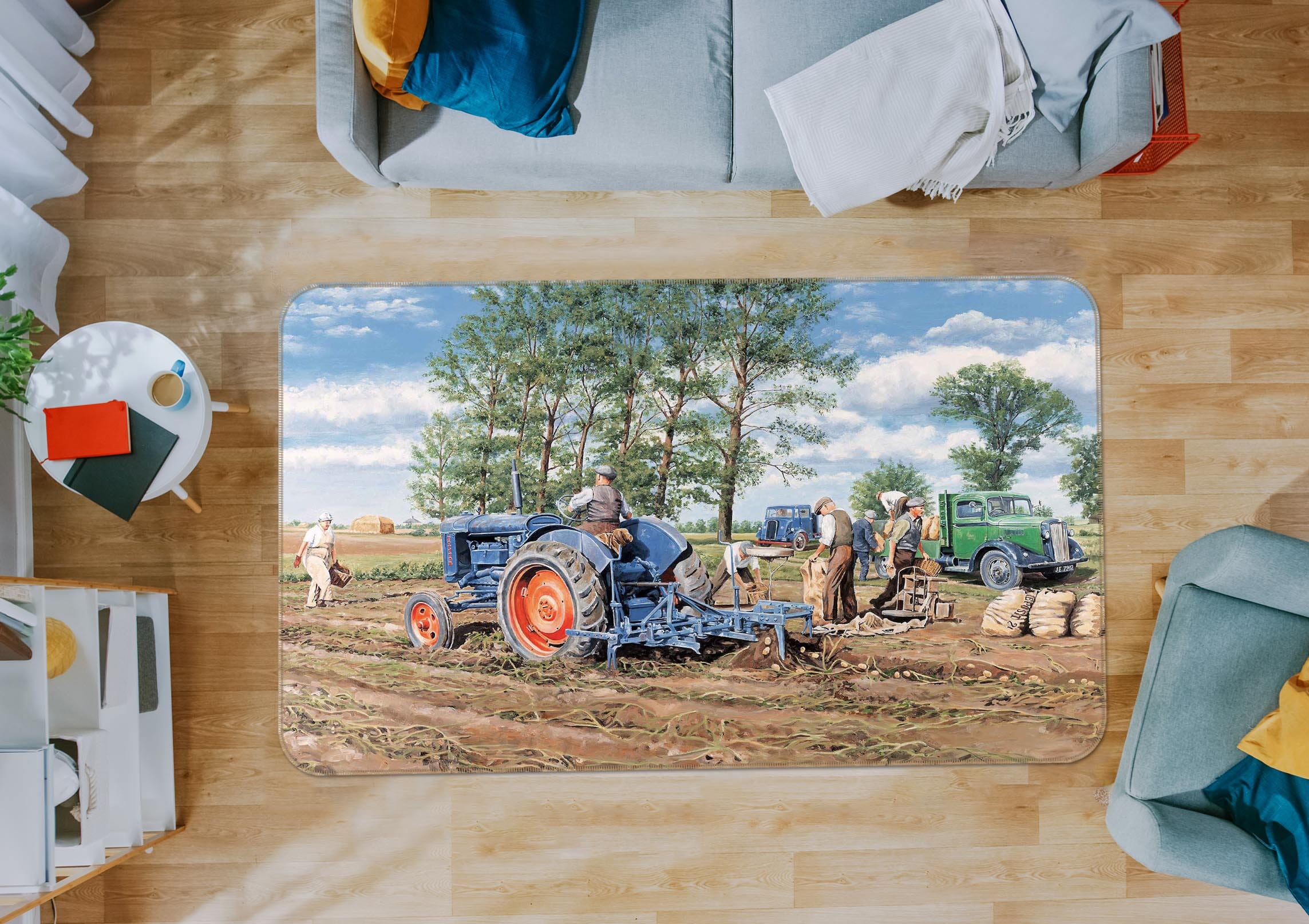 3D Lifting The Crop 1086 Trevor Mitchell Rug Non Slip Rug Mat Mat AJ Creativity Home