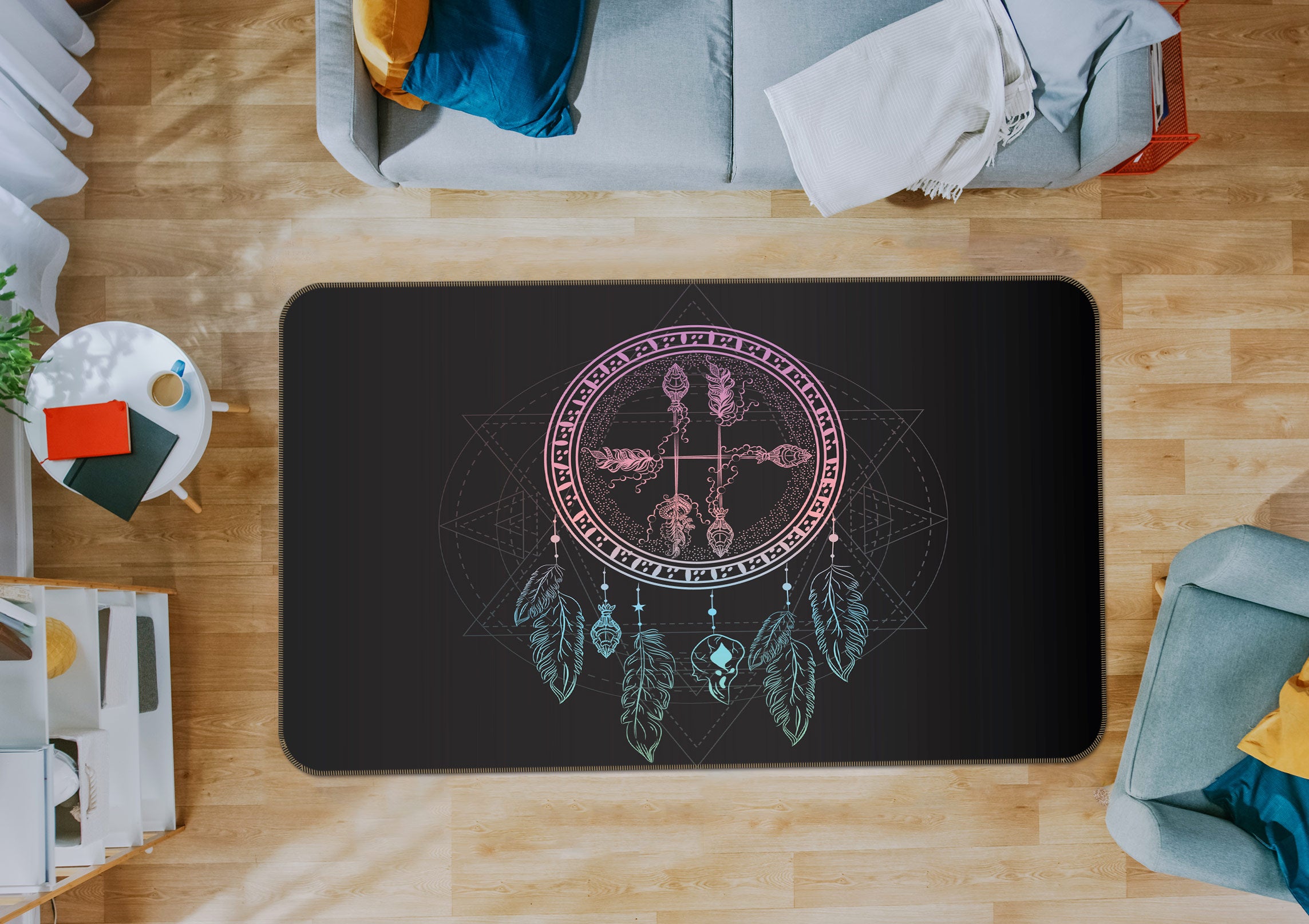 3D Dreamcatcher 37073 Non Slip Rug Mat
