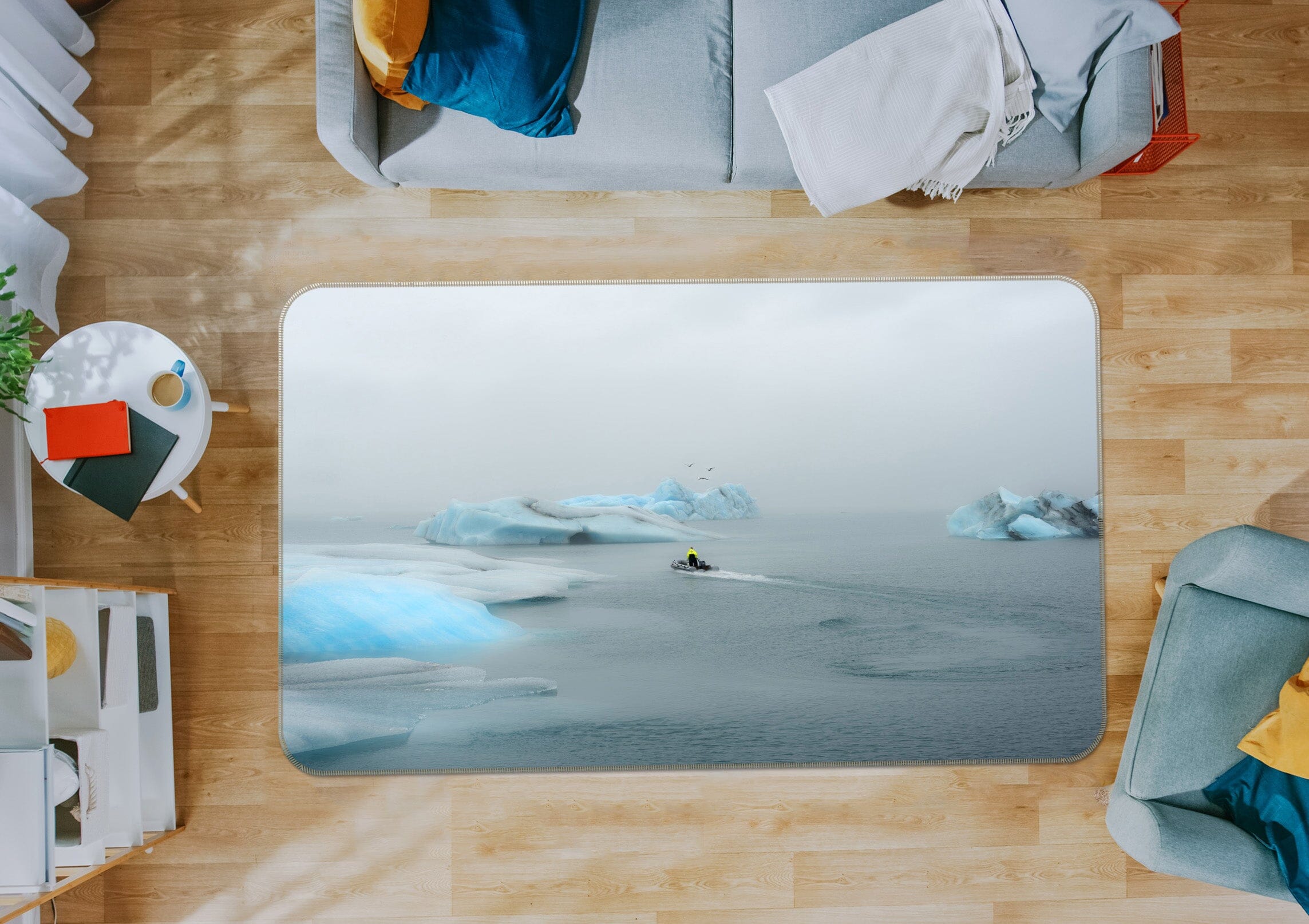 3D Cold Glacier 1120 Marco Carmassi Rug Non Slip Rug Mat Mat AJ Creativity Home